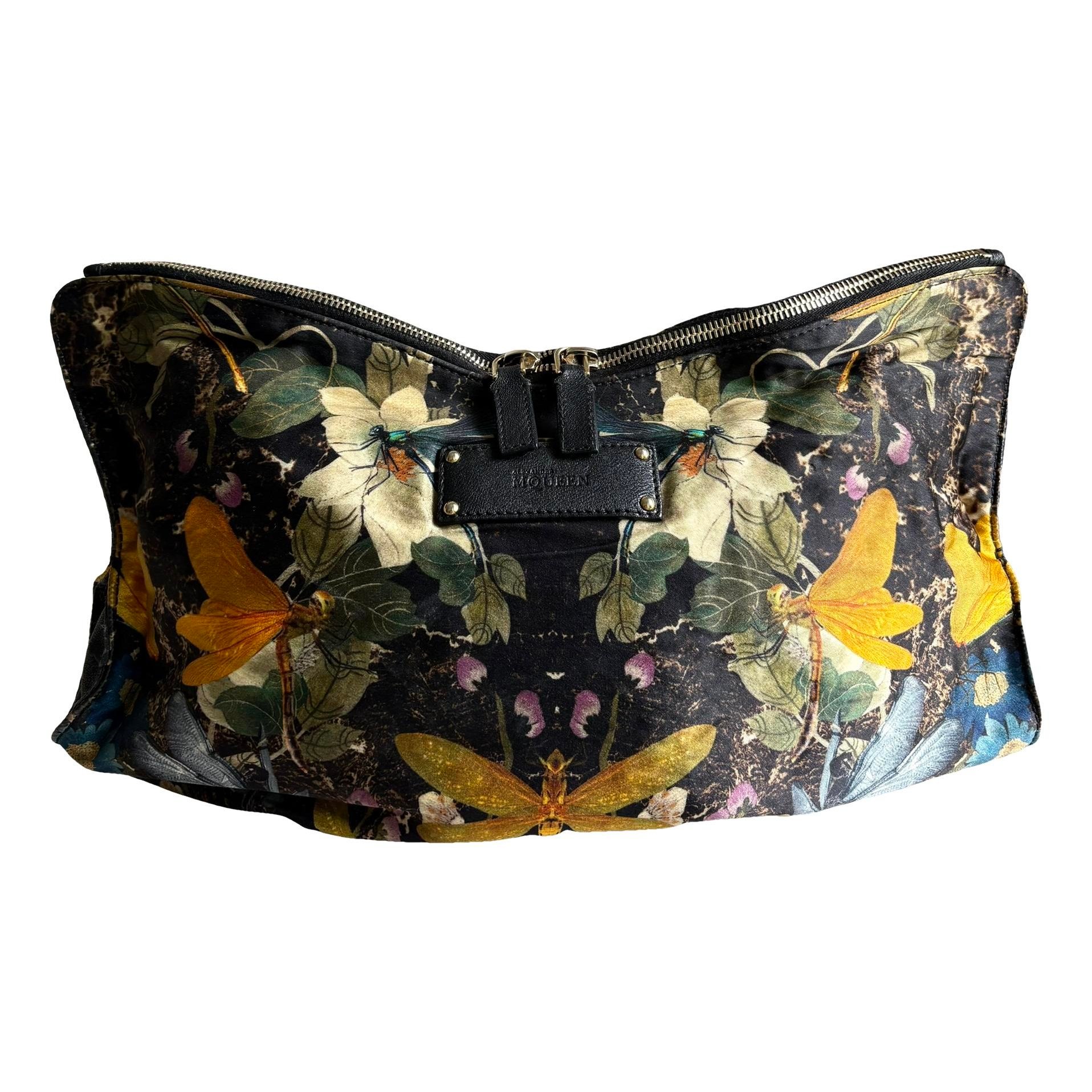Alexander McQueen Manta silk clutch bag