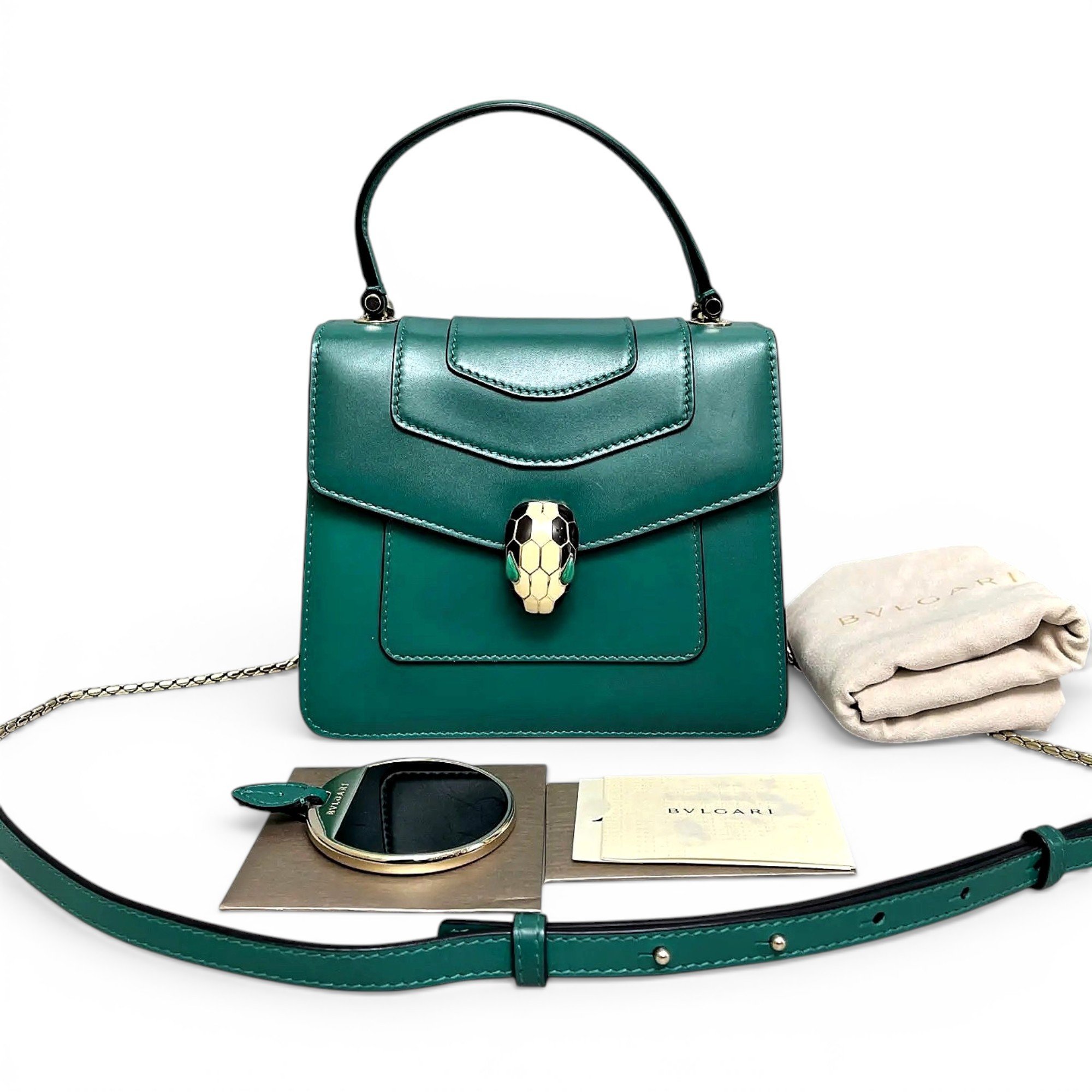Serpenti leather handbag