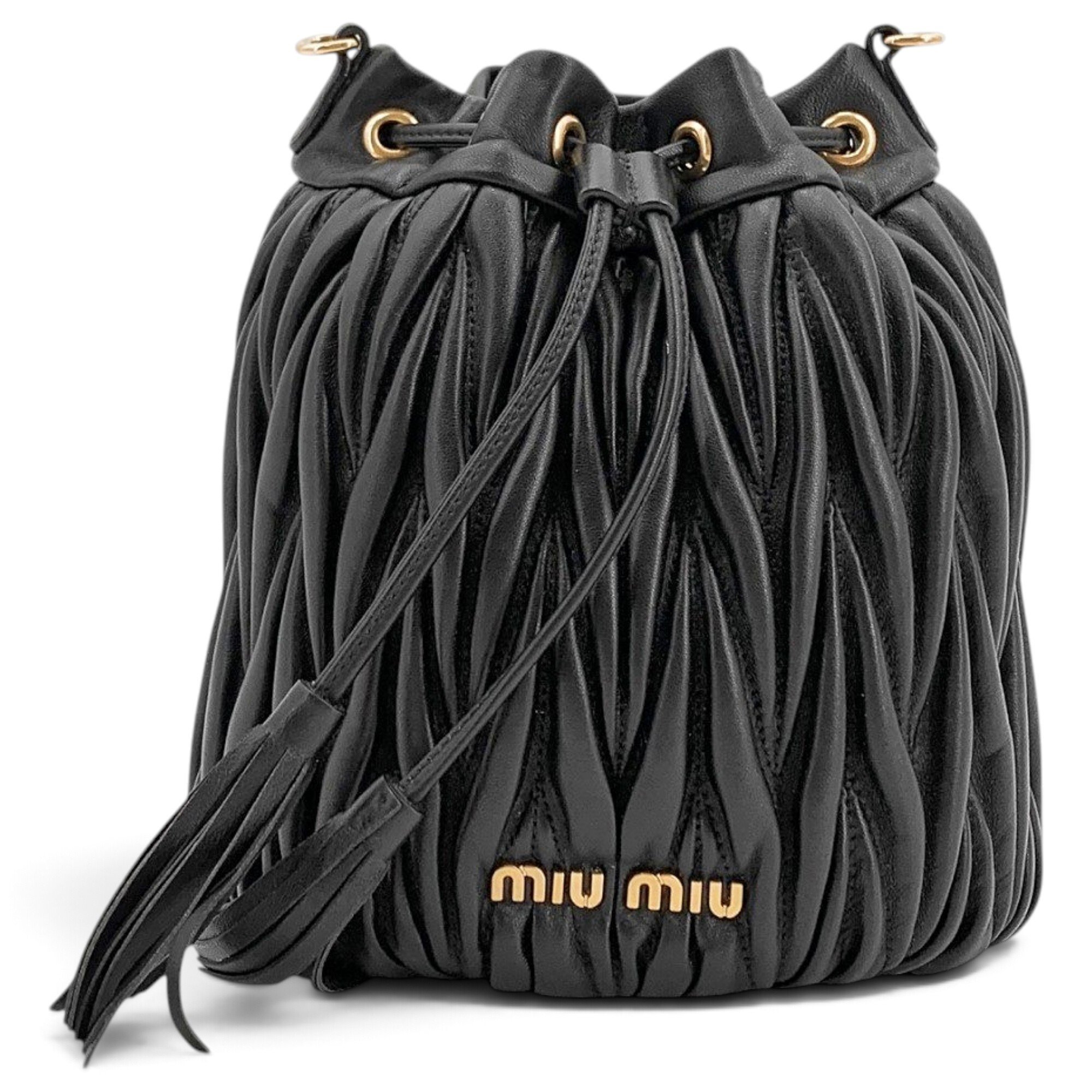 Matelassé leather crossbody bag