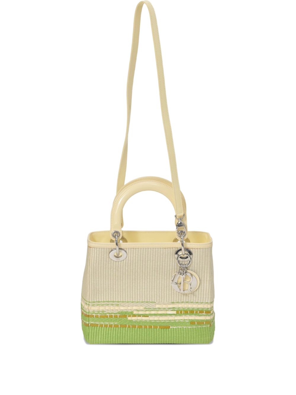 medium Lady Dior raffia-charm tote bag