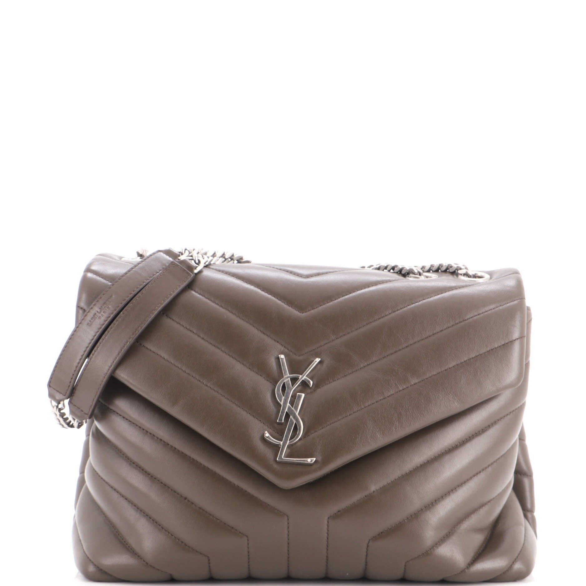 Loulou Shoulder Bag Matelasse Chevron Leather Medium