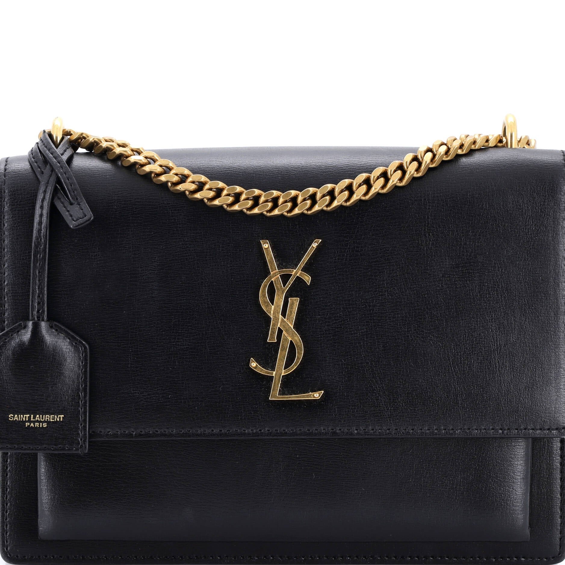Saint Laurent Sunset Satchel Leather Medium
