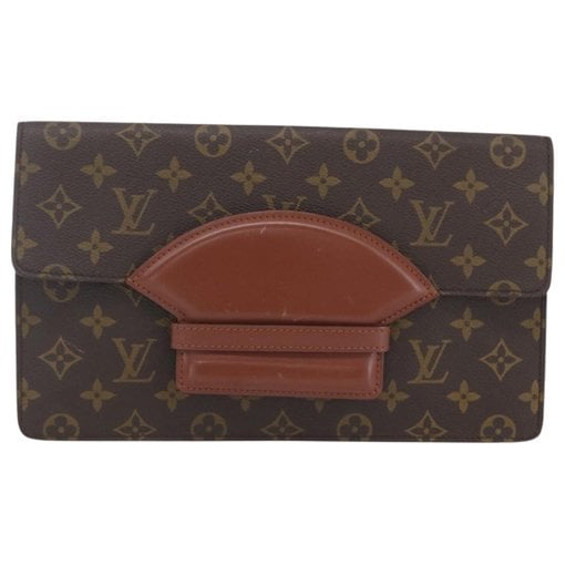 Leather clutch bag