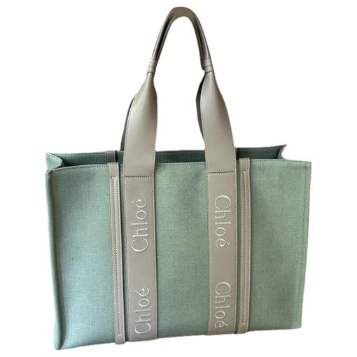 Woody linen tote