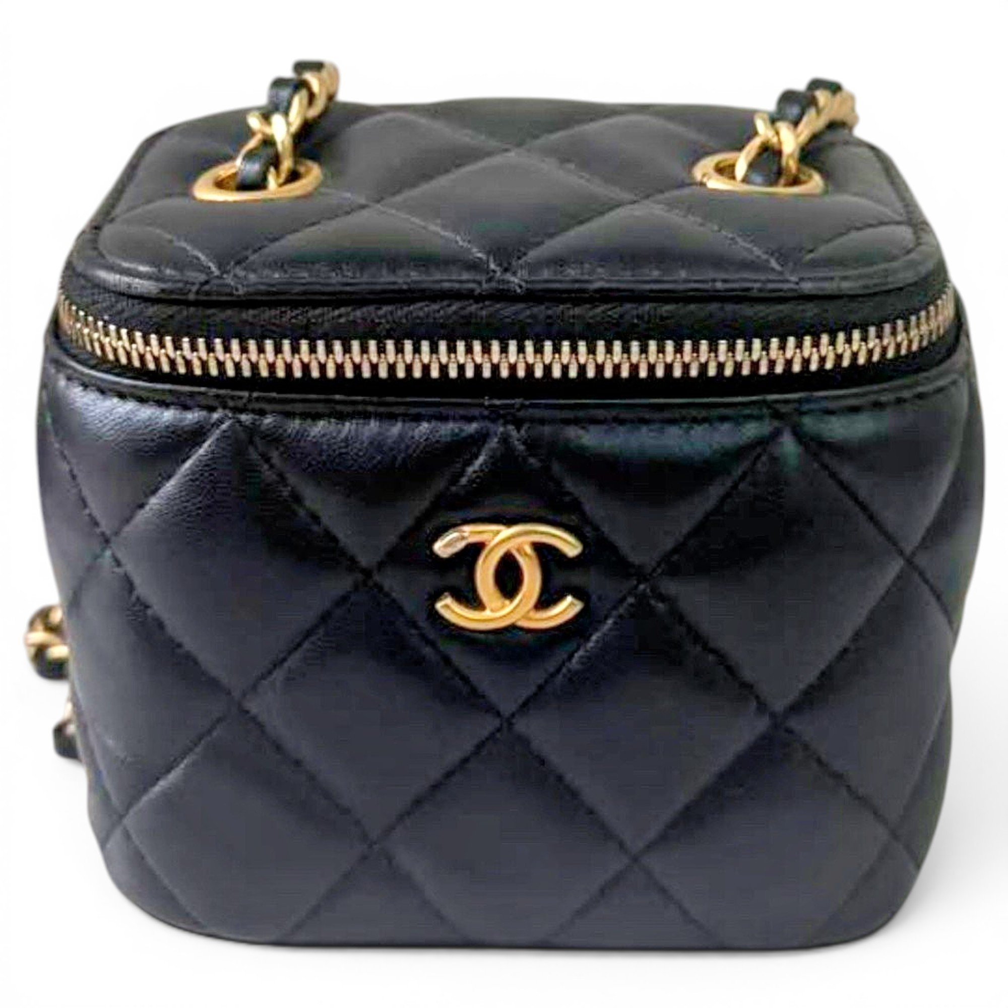 Vanity leather handbag
