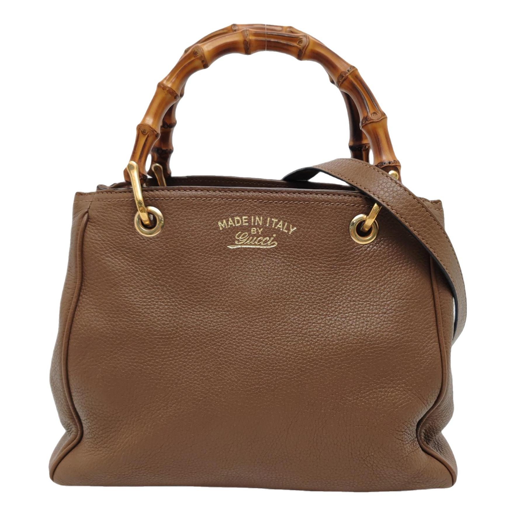 Bamboo leather handbag