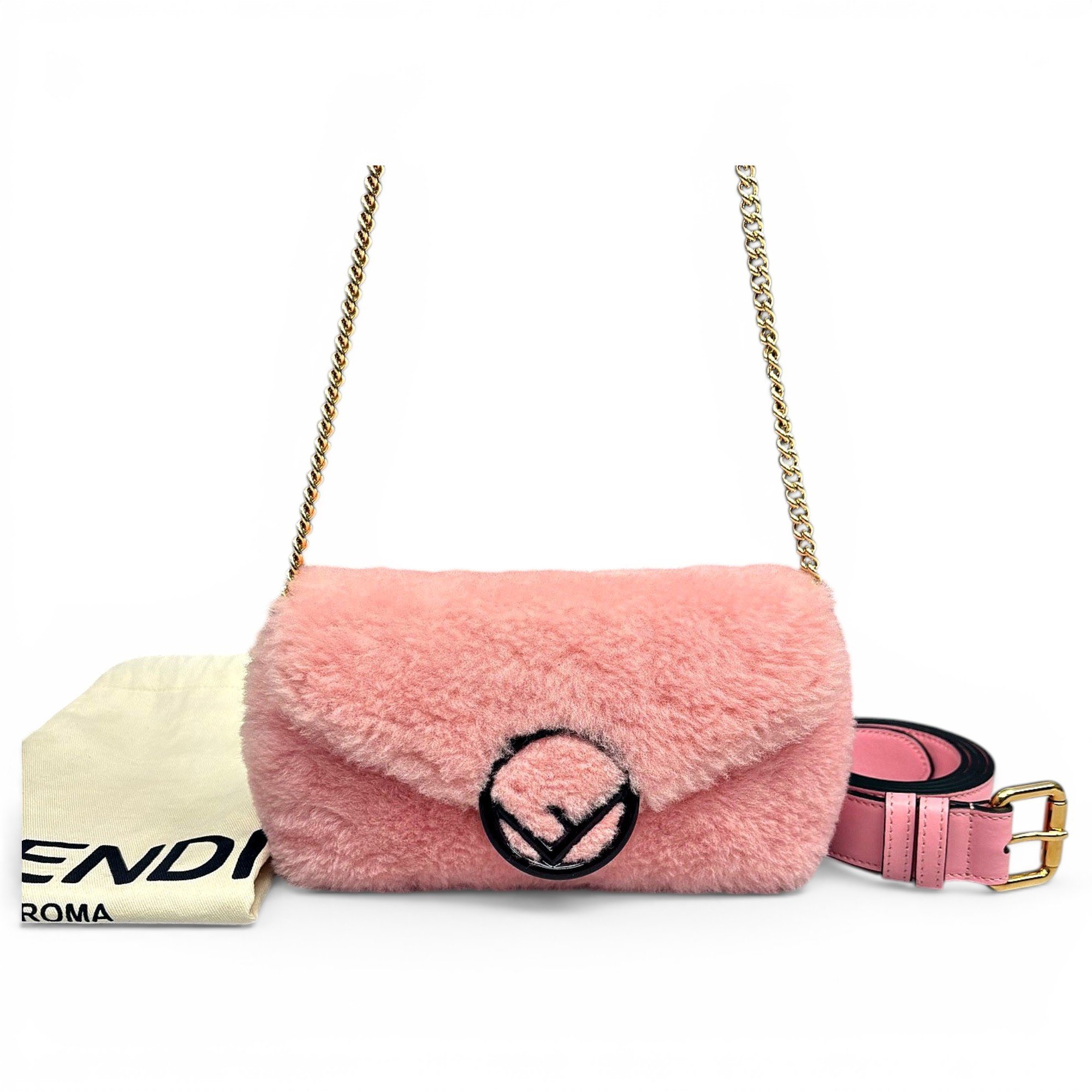 Kan I Logo wool crossbody bag