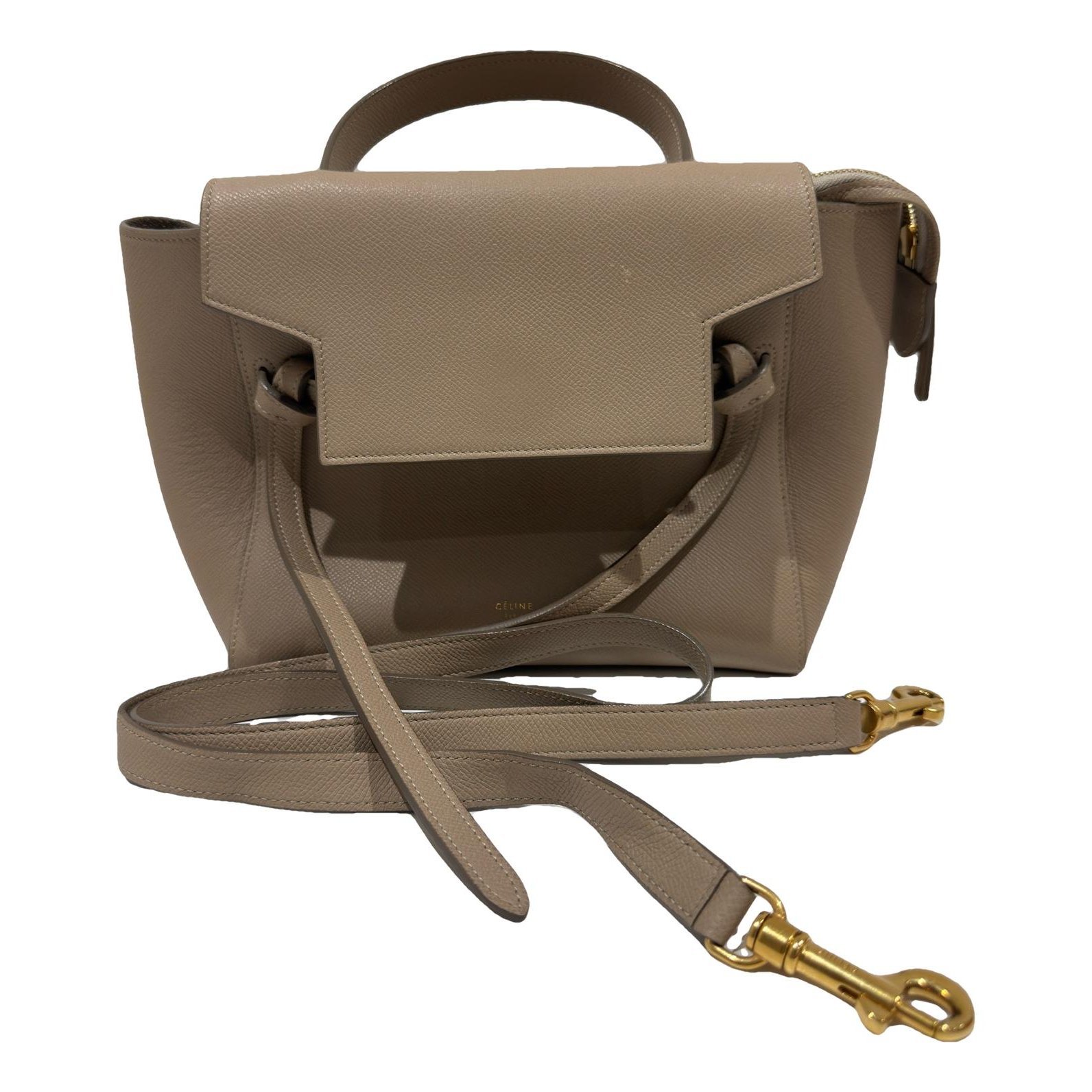 Belt leather handbag