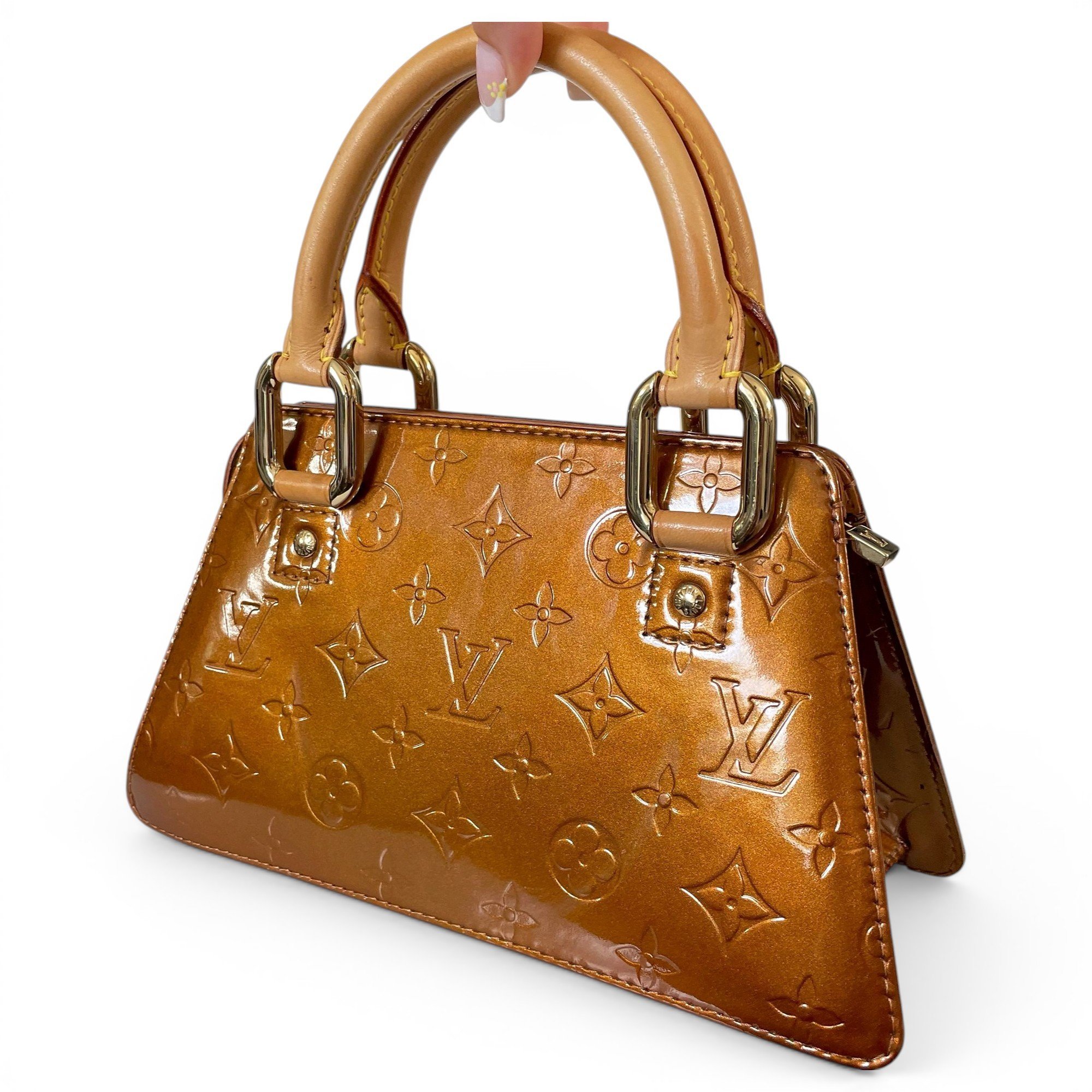 Bedford patent leather handbag