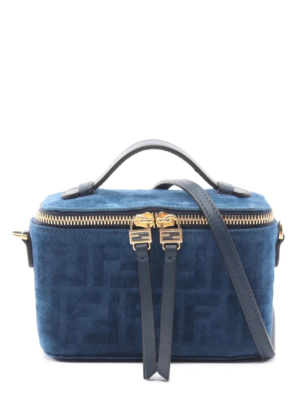2010-2026 FF Embossed Denim Vanity Bag satchel