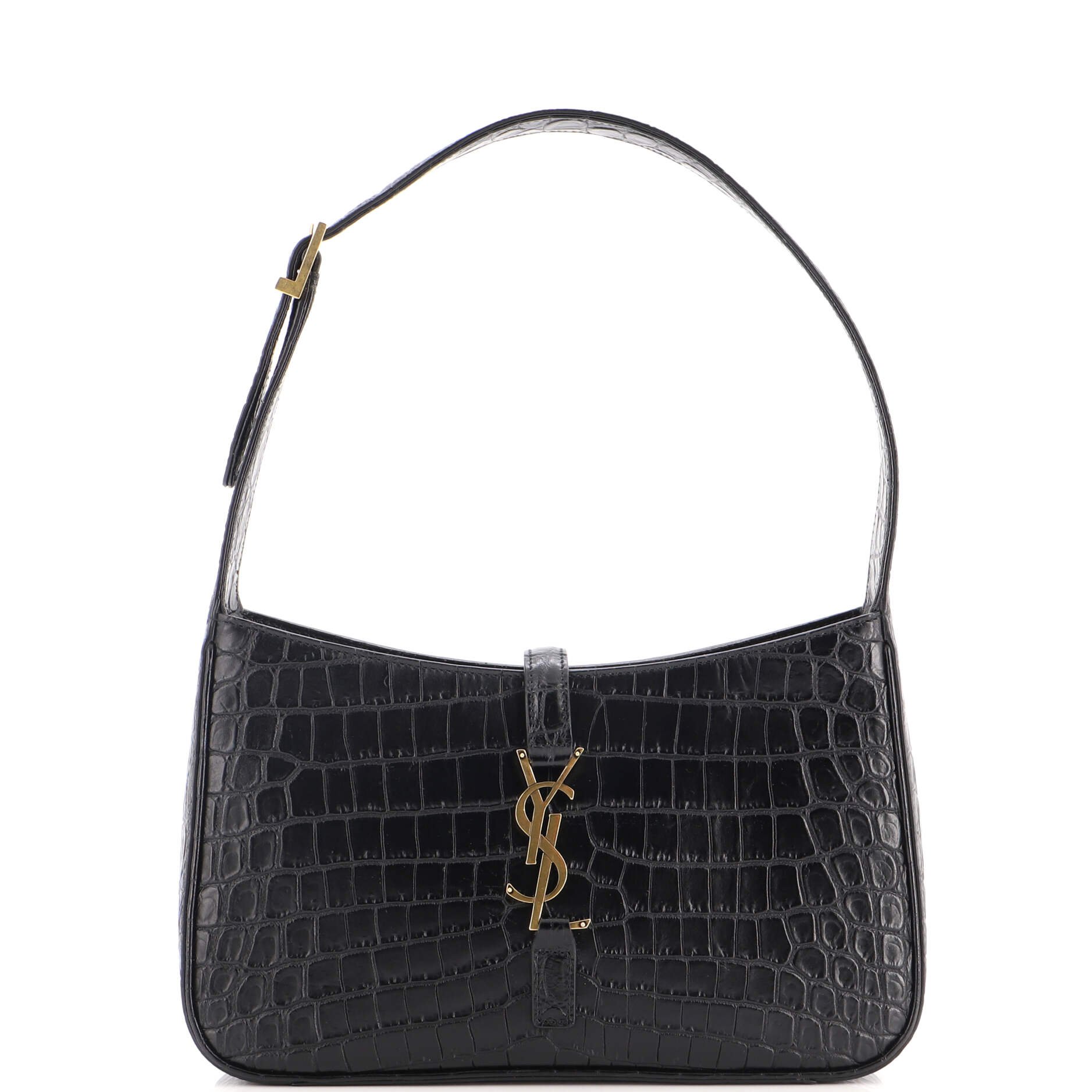 Le 5 a 7 Hobo Crocodile Embossed Leather Small
