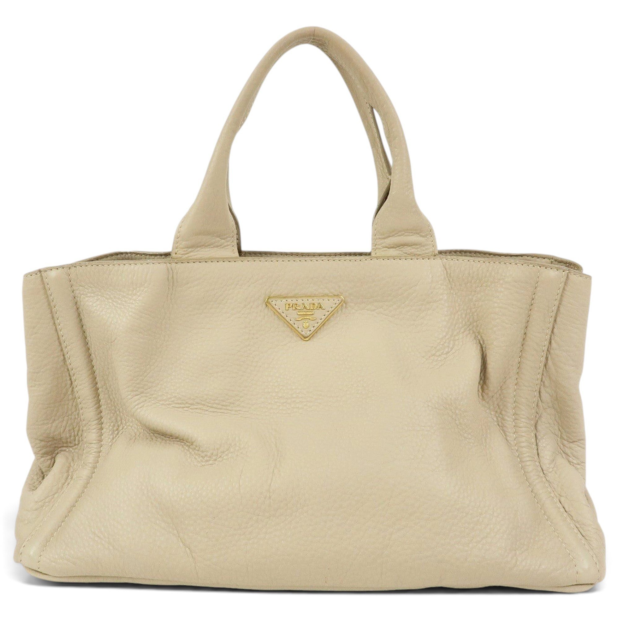 Triangle leather handbag