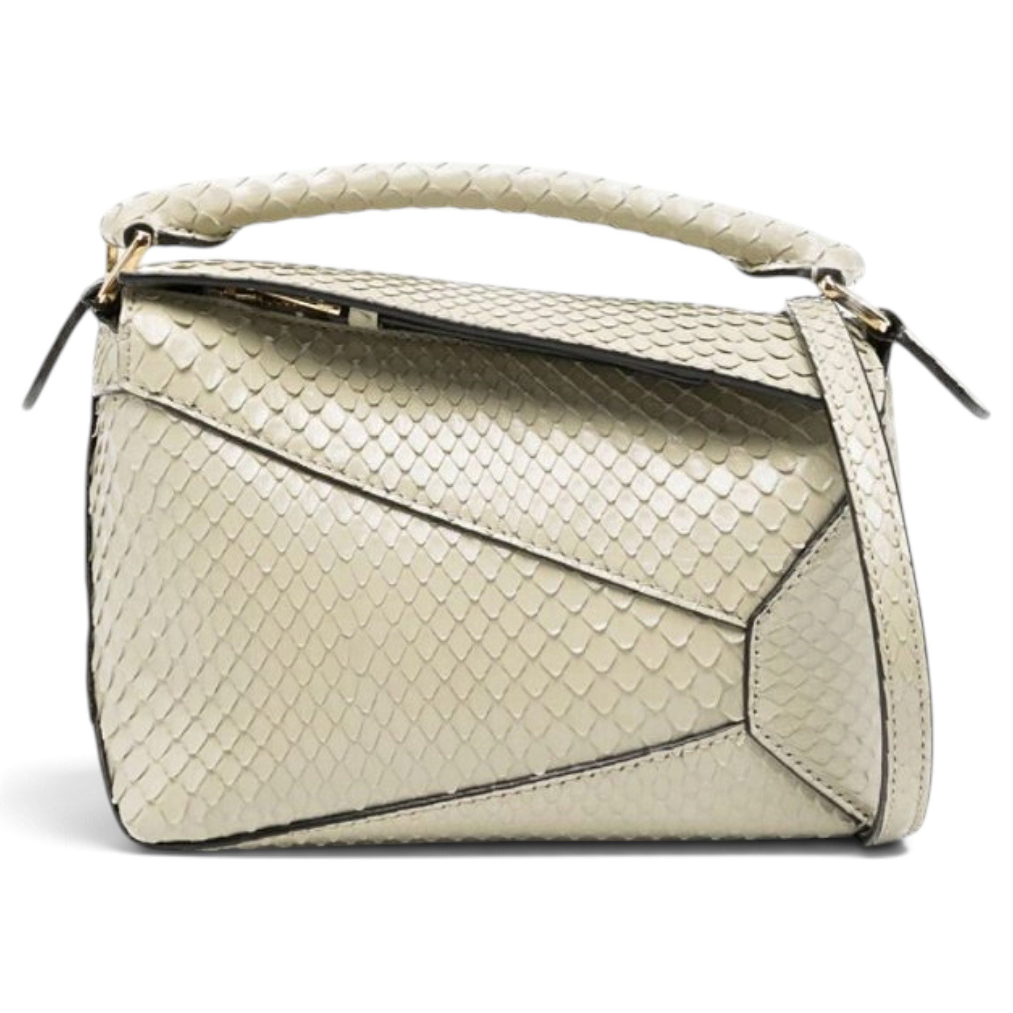 Puzzle leather handbag