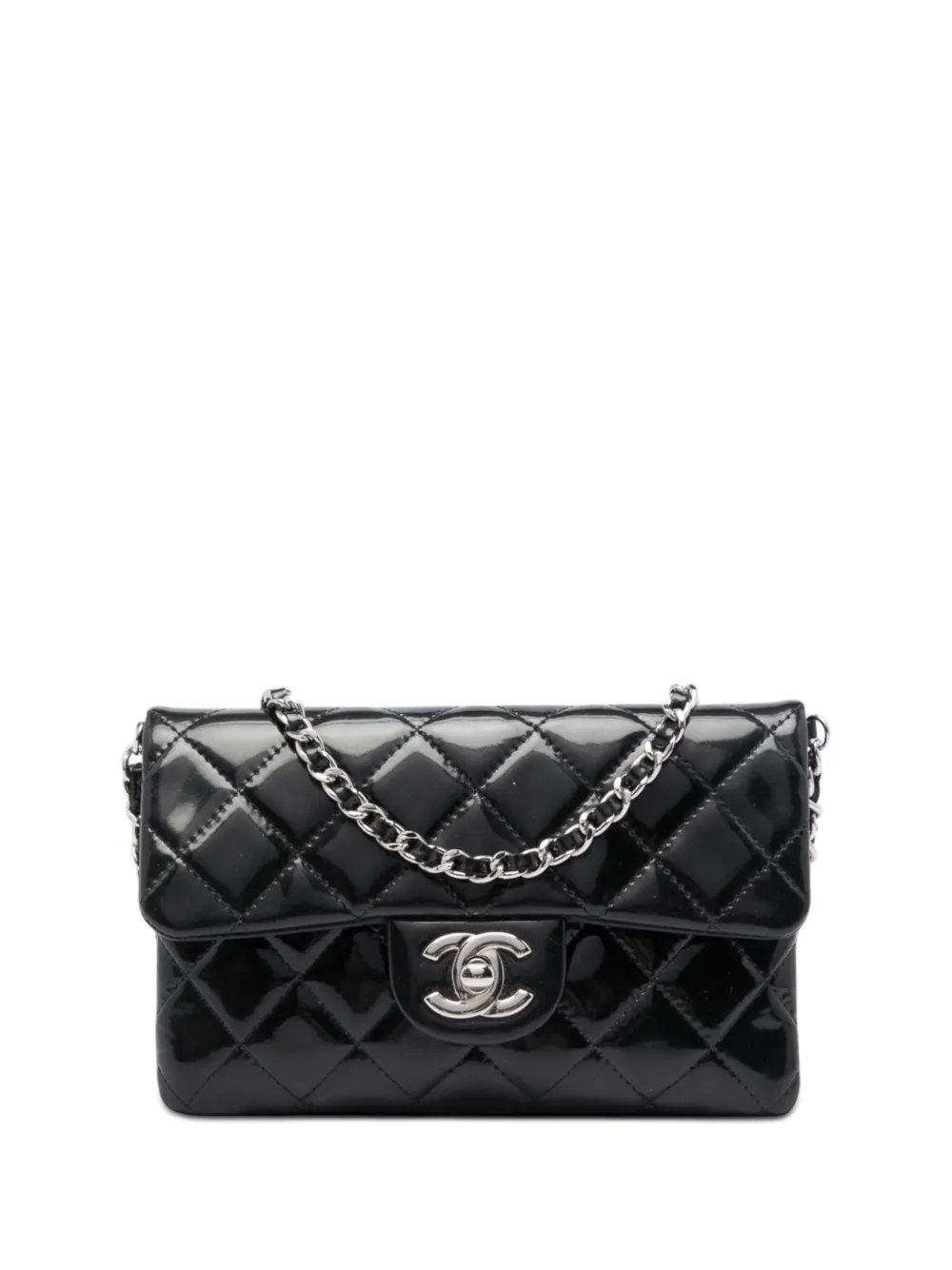 2013-2014 CC Quilted Patent Flap crossbody bag