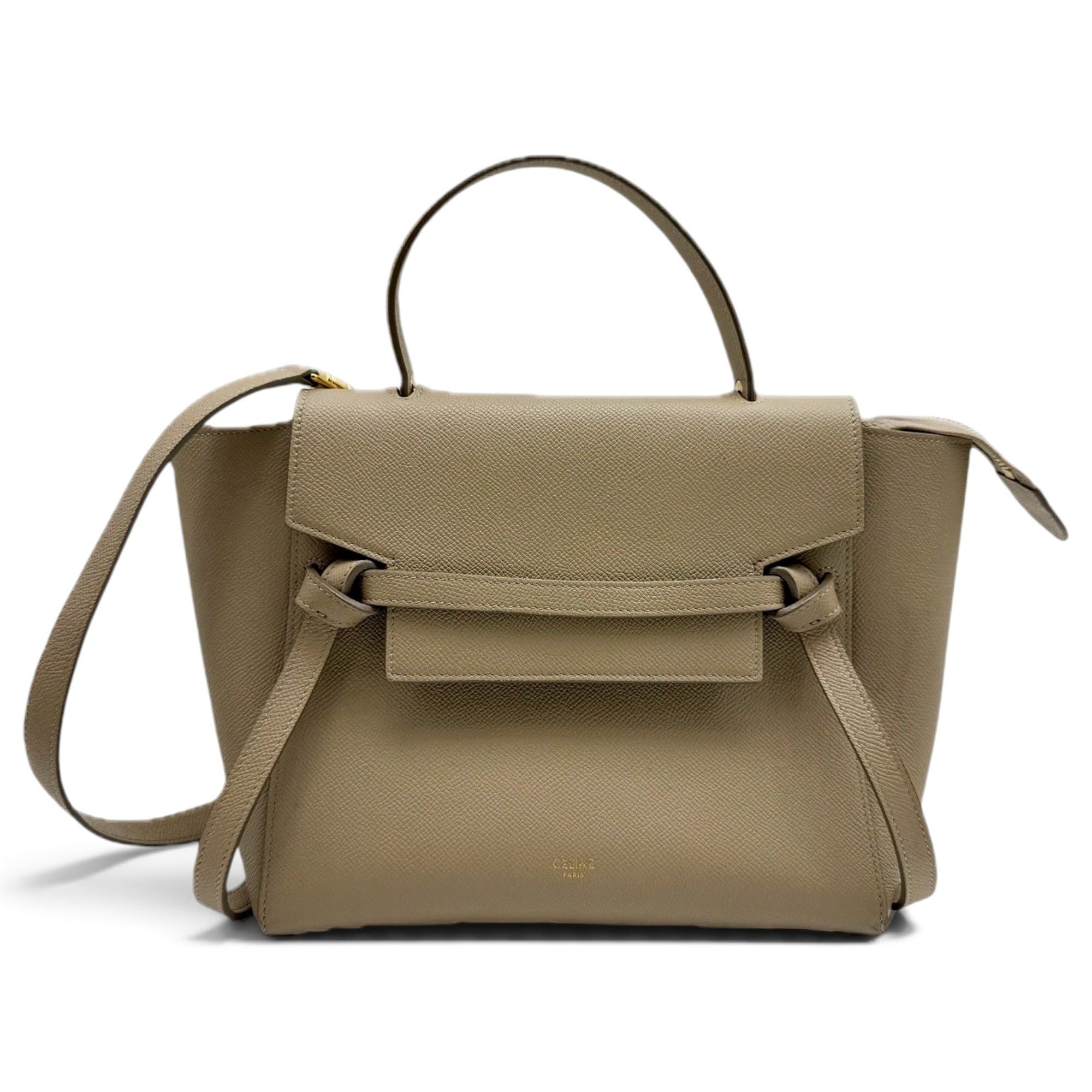 Belt leather handbag