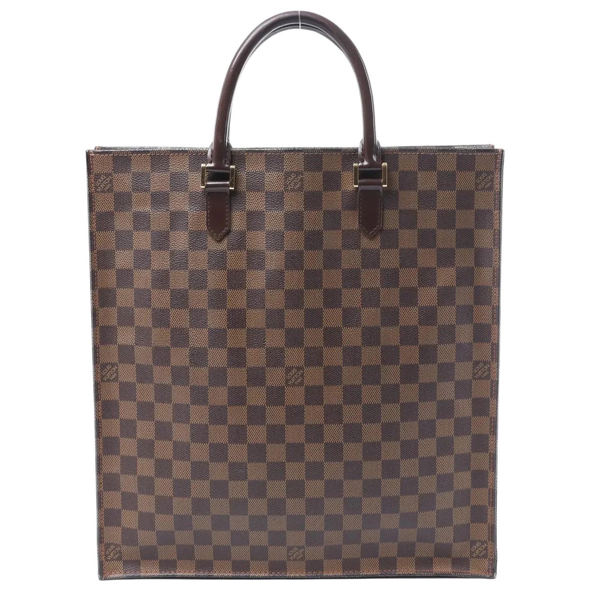 Plat leather handbag