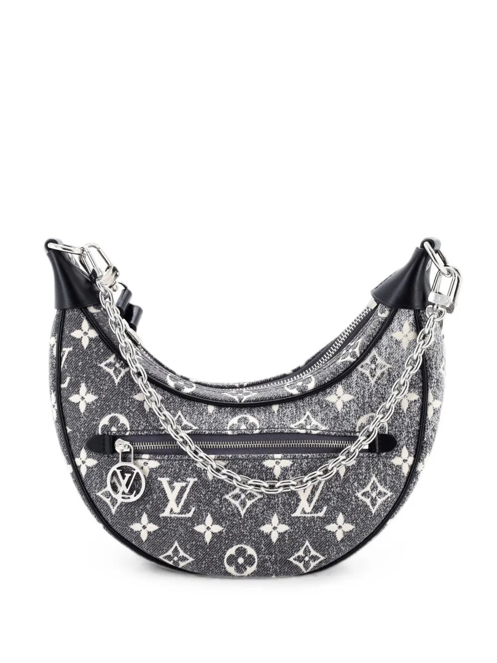 Loop Handbag Monogram Jacquard Denim hobo bag