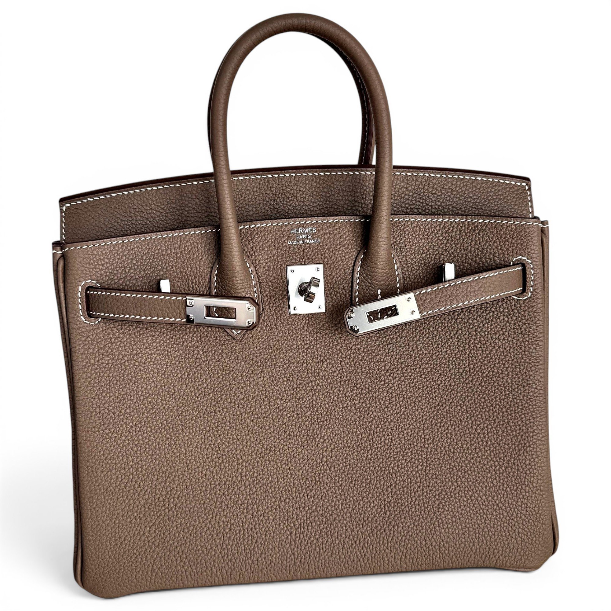 Birkin 25 leather handbag
