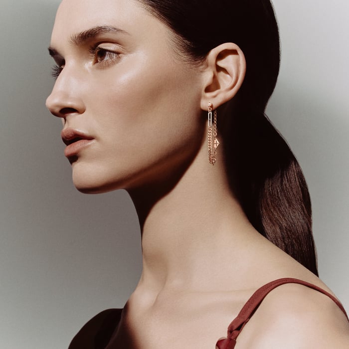 Sans Coloris Mix and H Single Dangle Earring