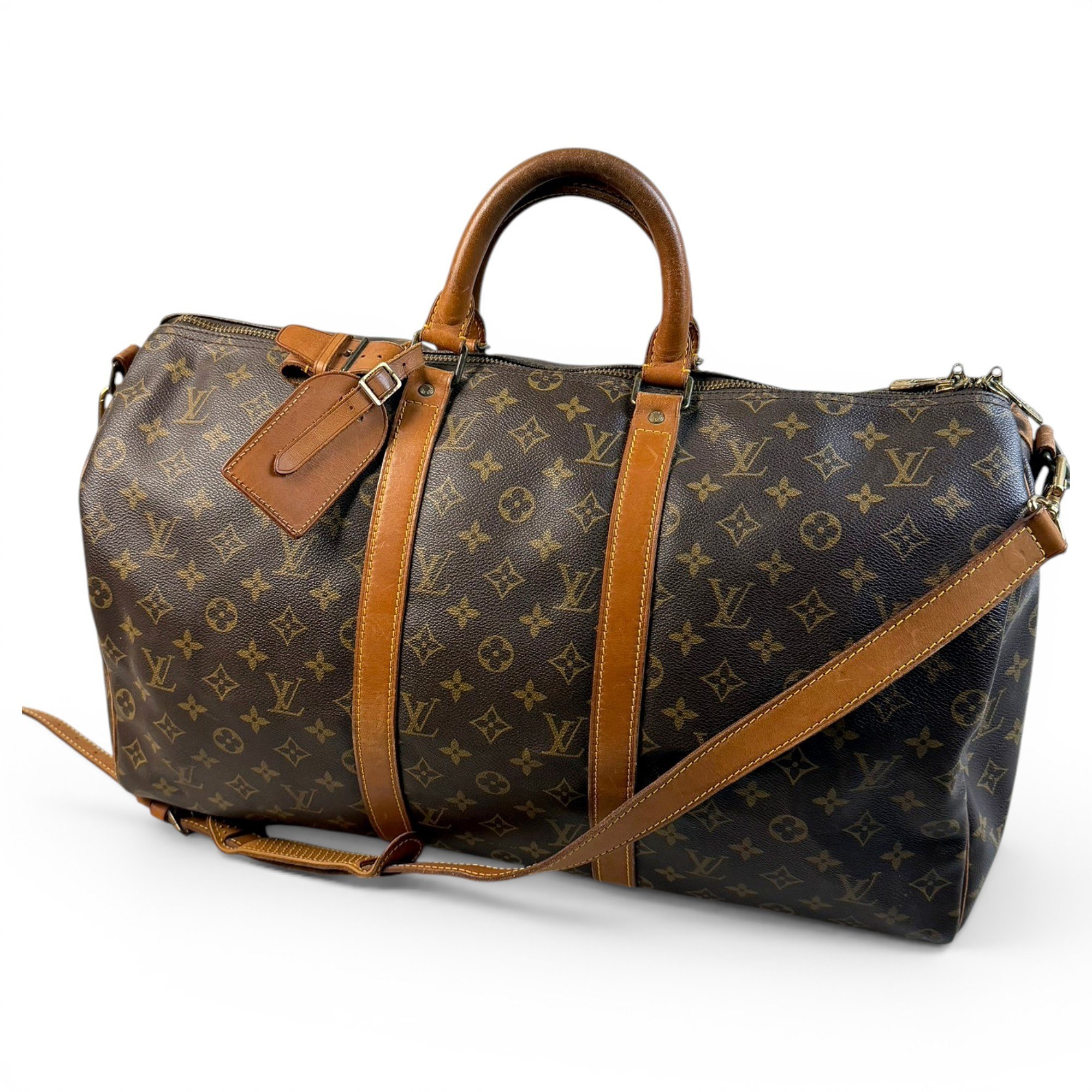 Keepall leather travel bag