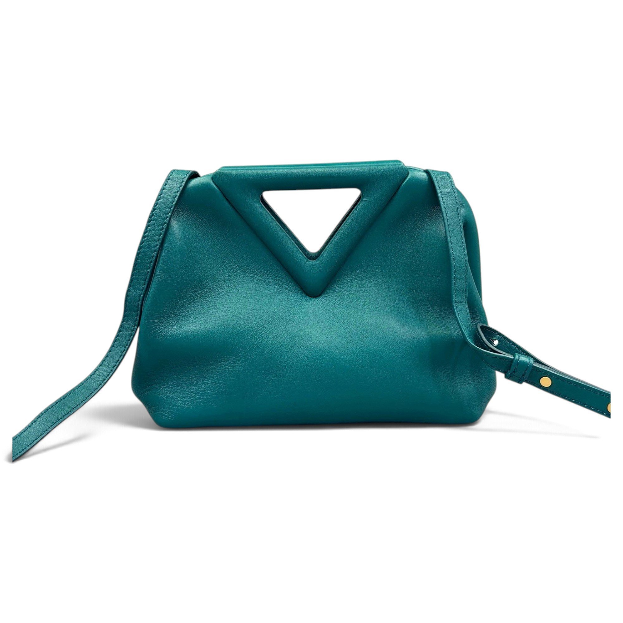 Point leather handbag