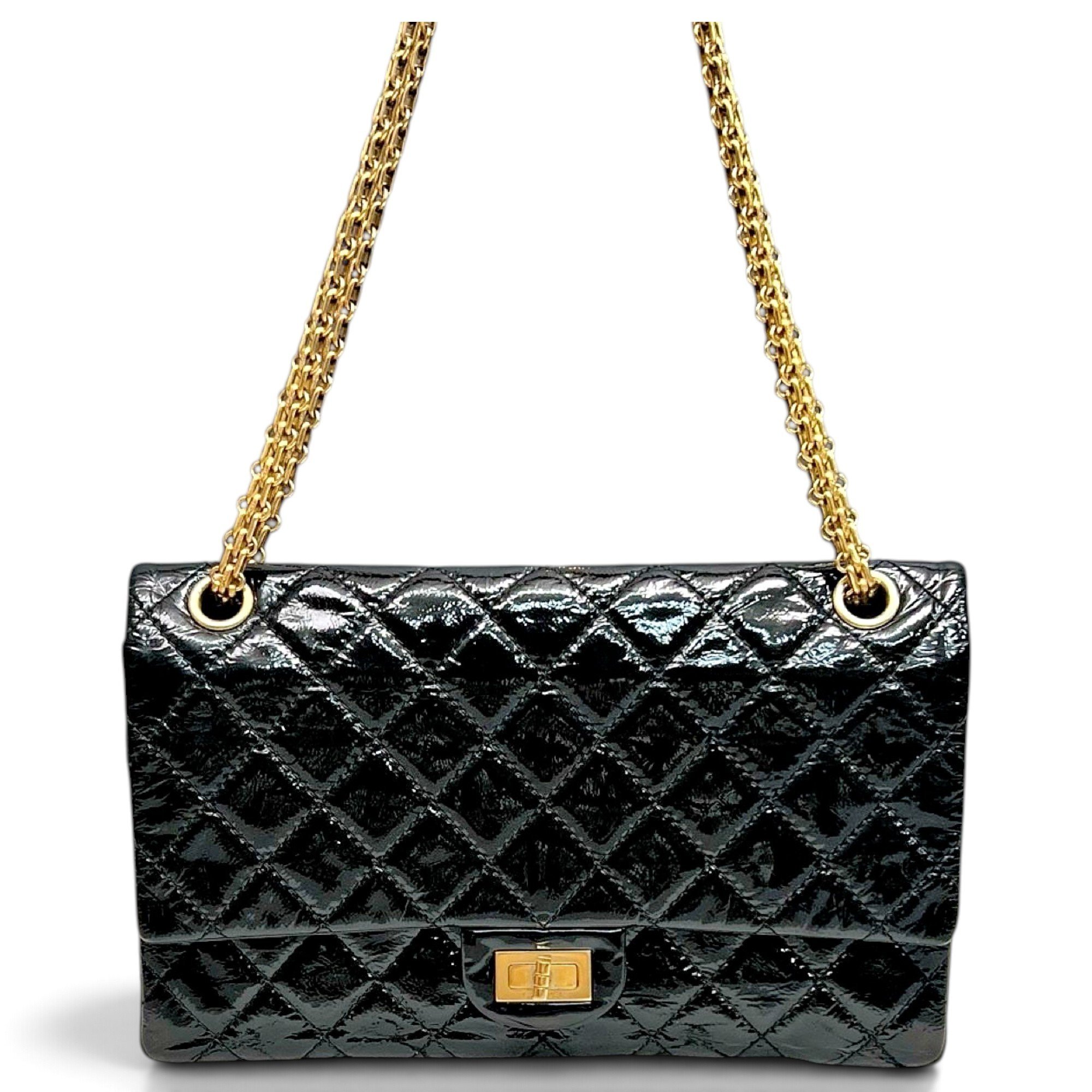 2.55 patent leather handbag