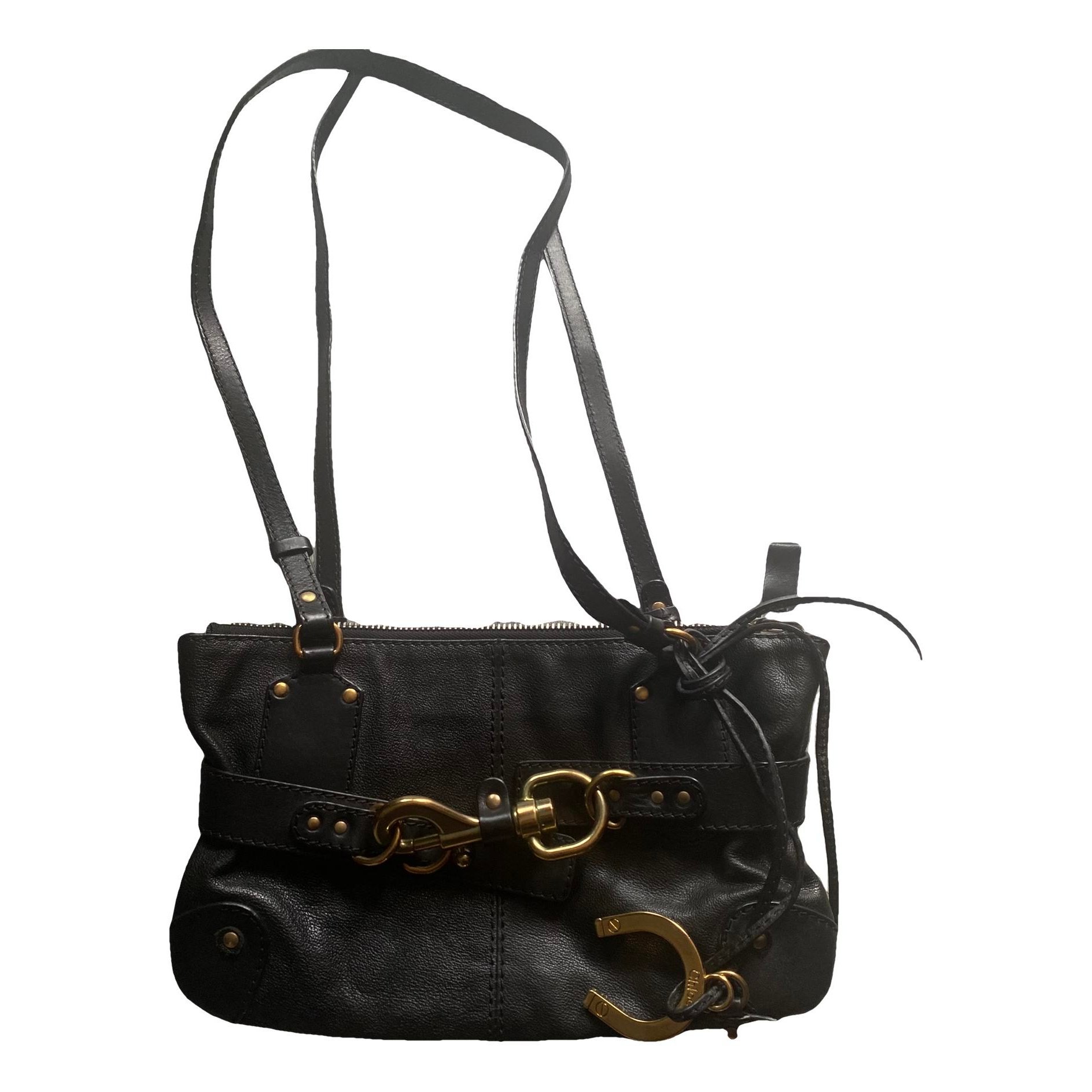 Leather clutch bag