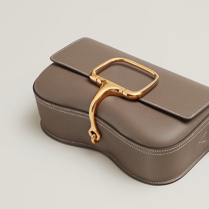 大象灰 Hermès Della Cavalleria Elan肩背包