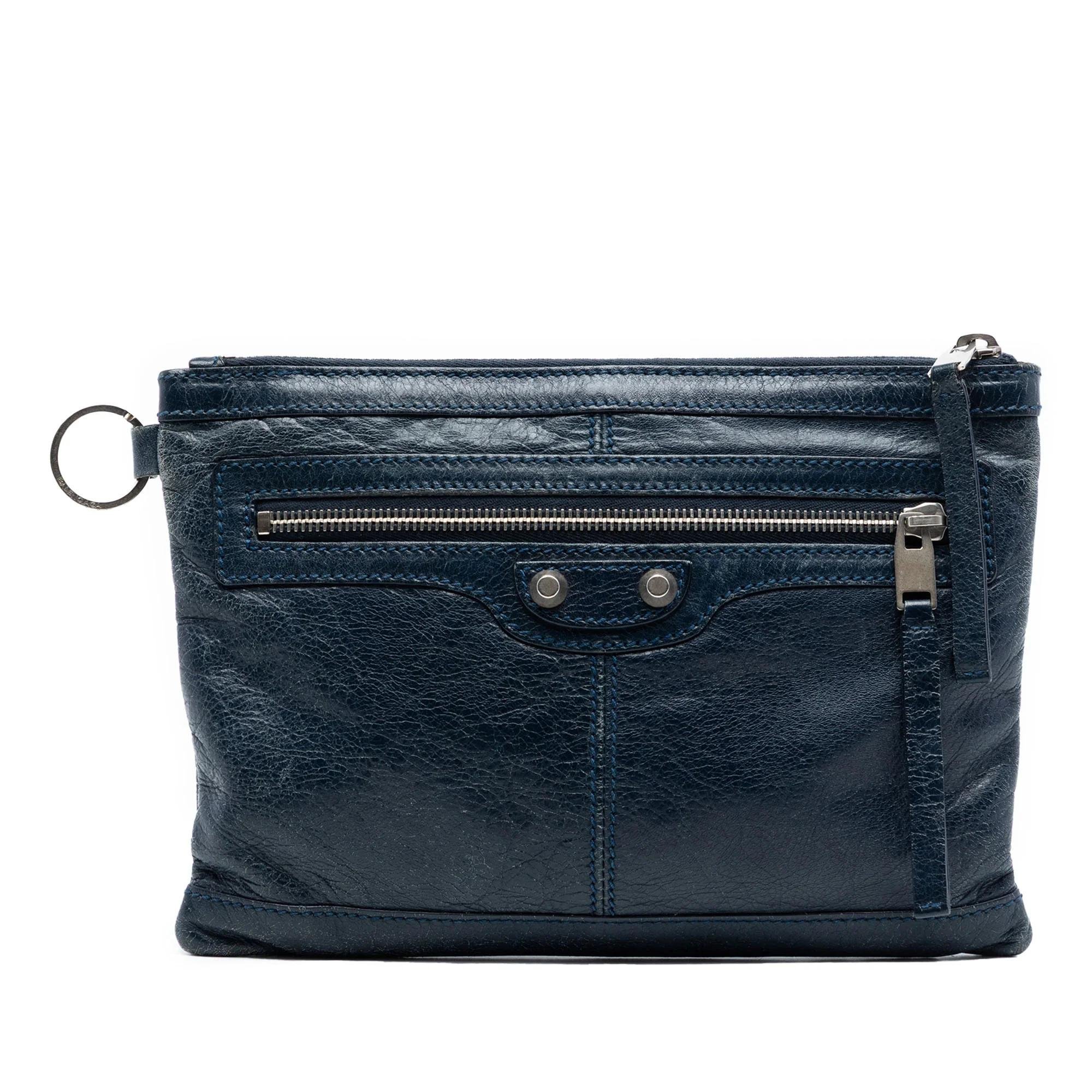 Classic Metalic leather handbag