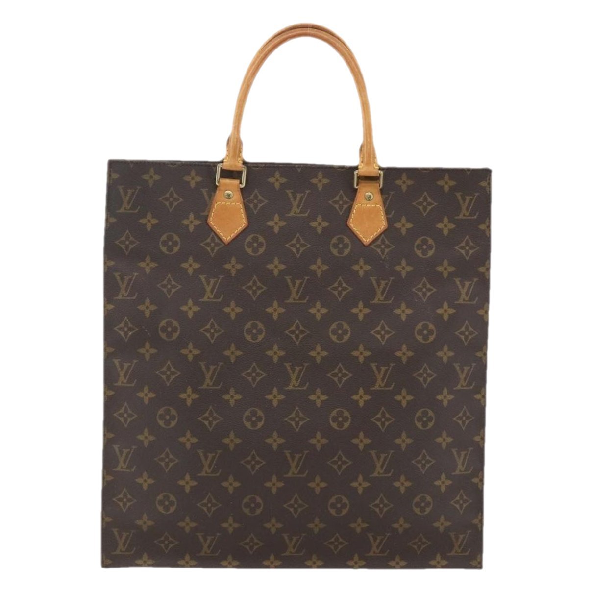 Plat leather handbag