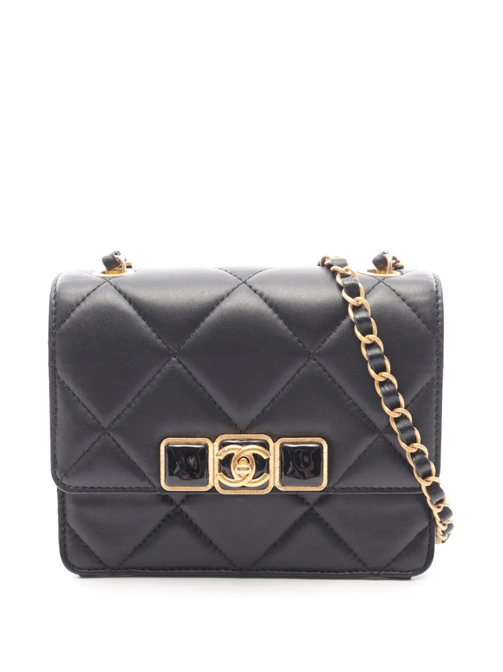2021-2026 CC Quilted Lambskin Resin Flap crossbody bag