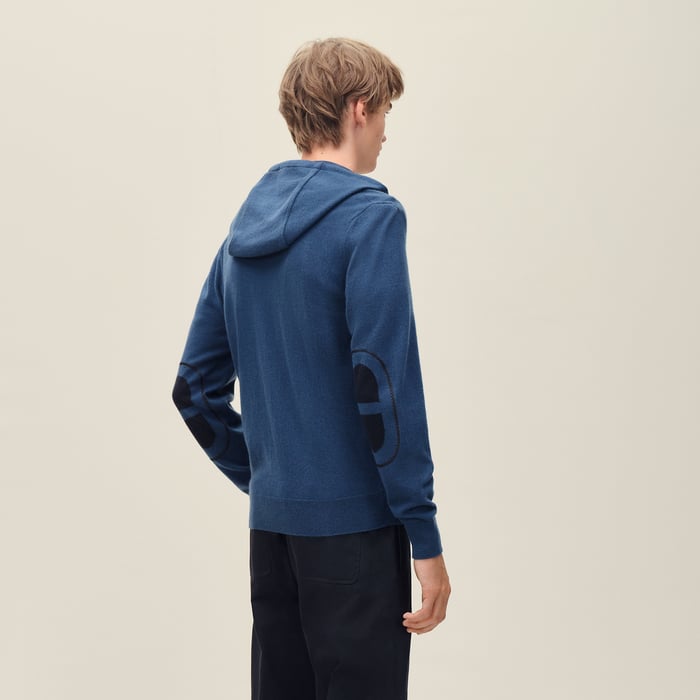 Indigo "Maillon Chaine d'Ancre" Hooded Jacket