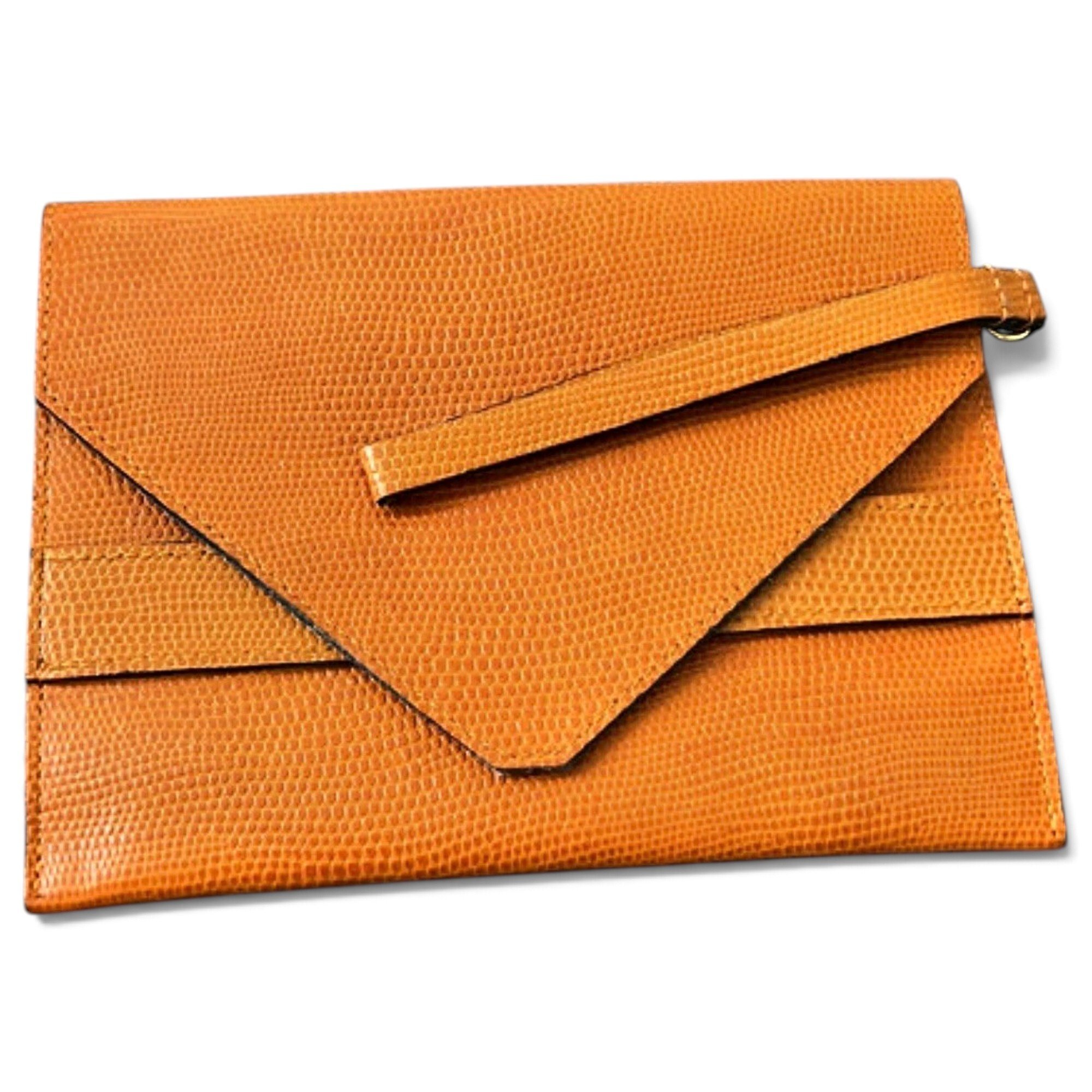 Leather clutch bag