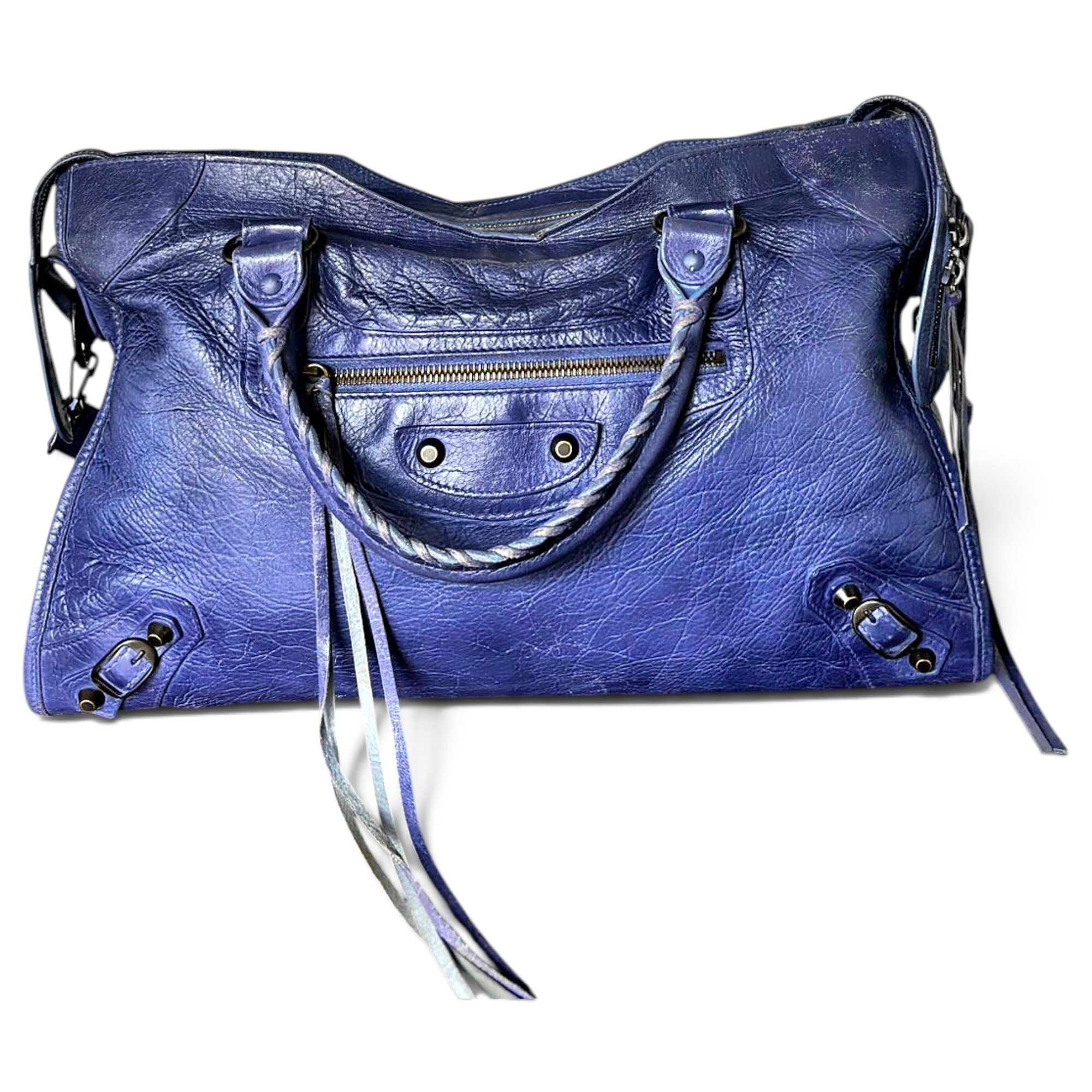 City leather handbag