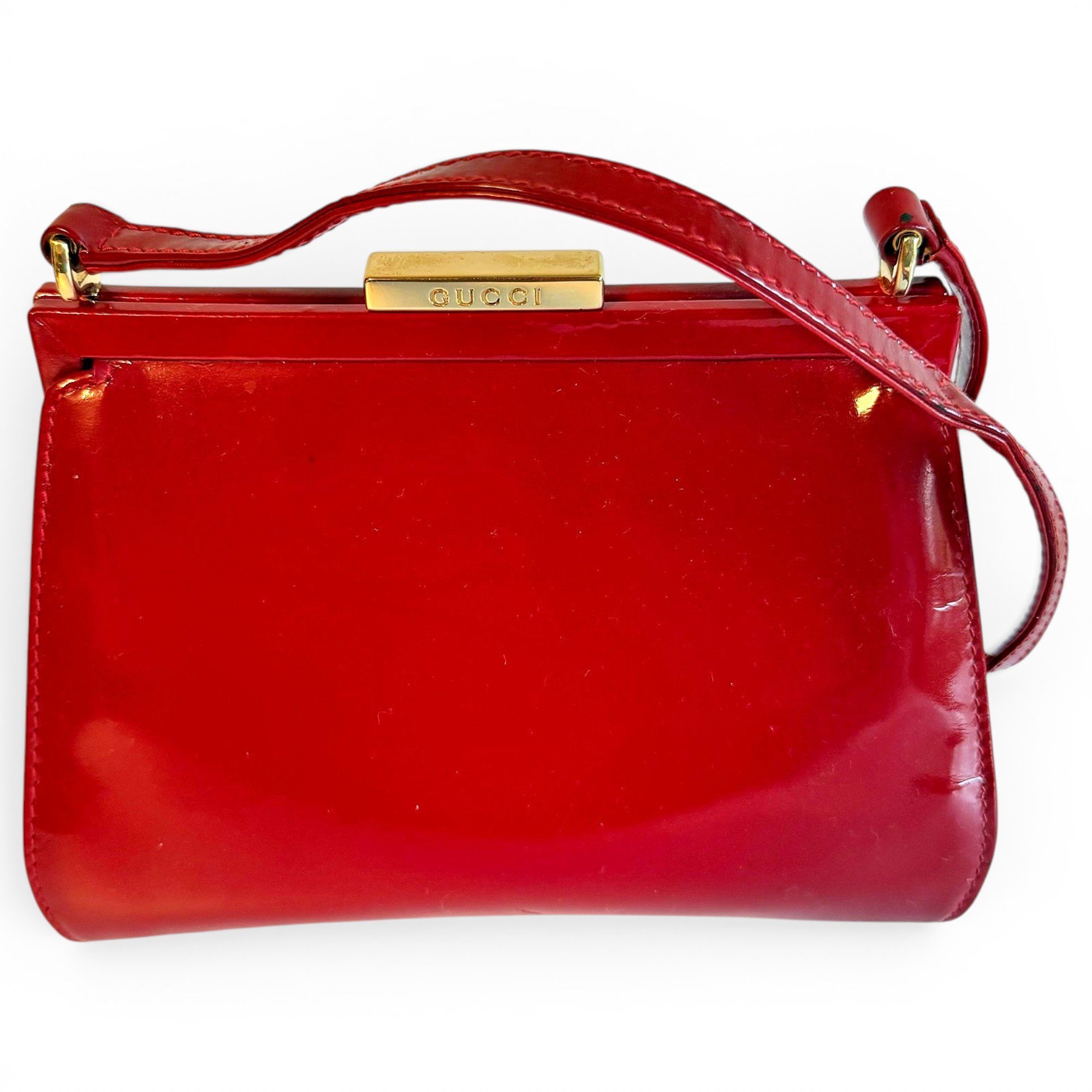 Patent leather handbag