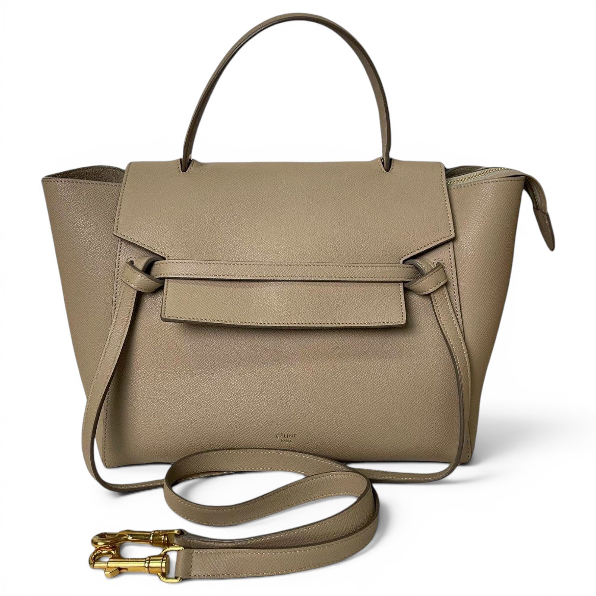 Belt leather handbag