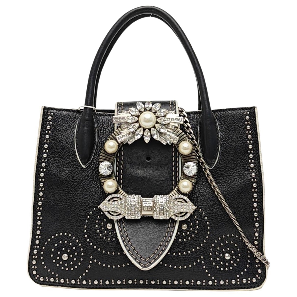 Miu Lady leather handbag