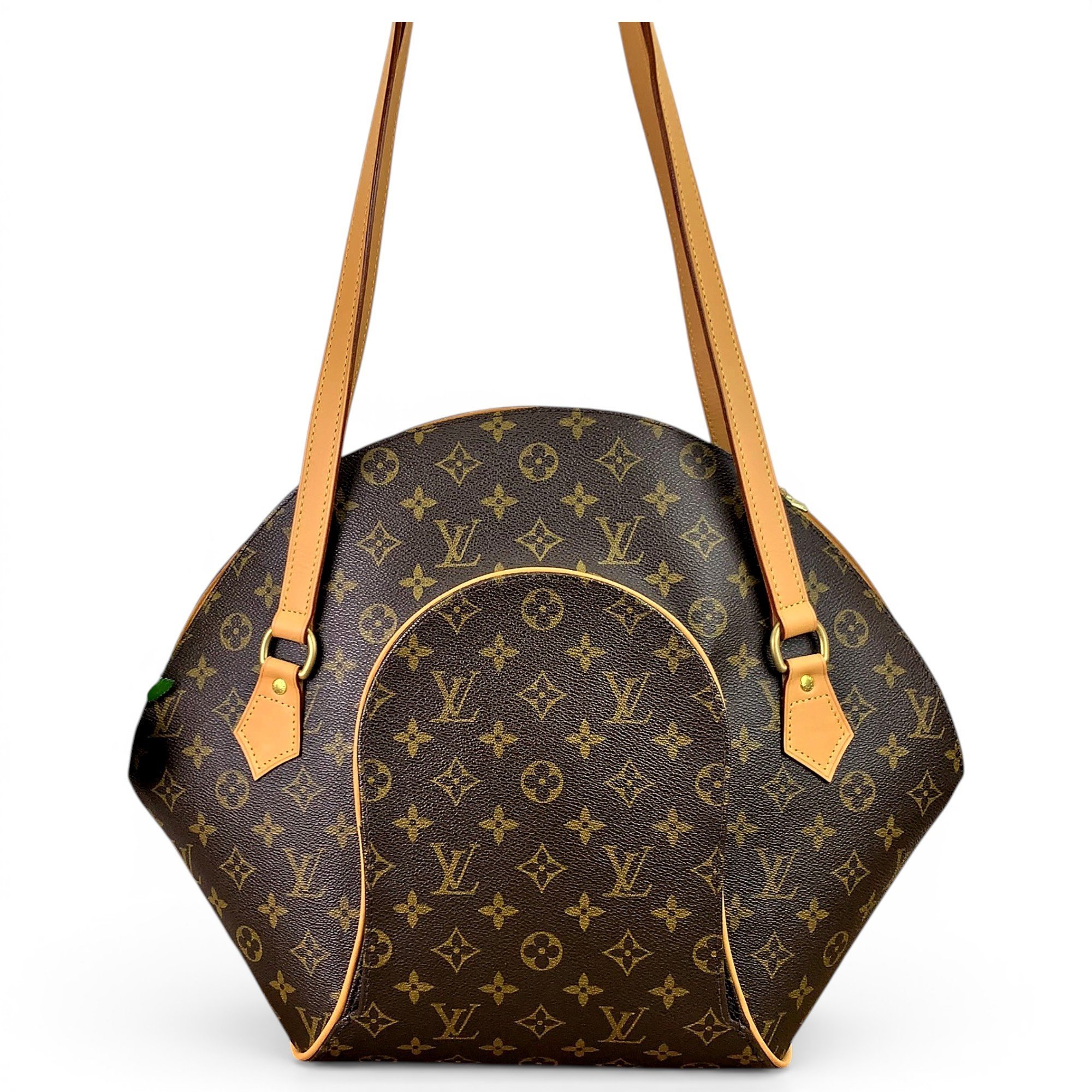 Ellipse leather handbag