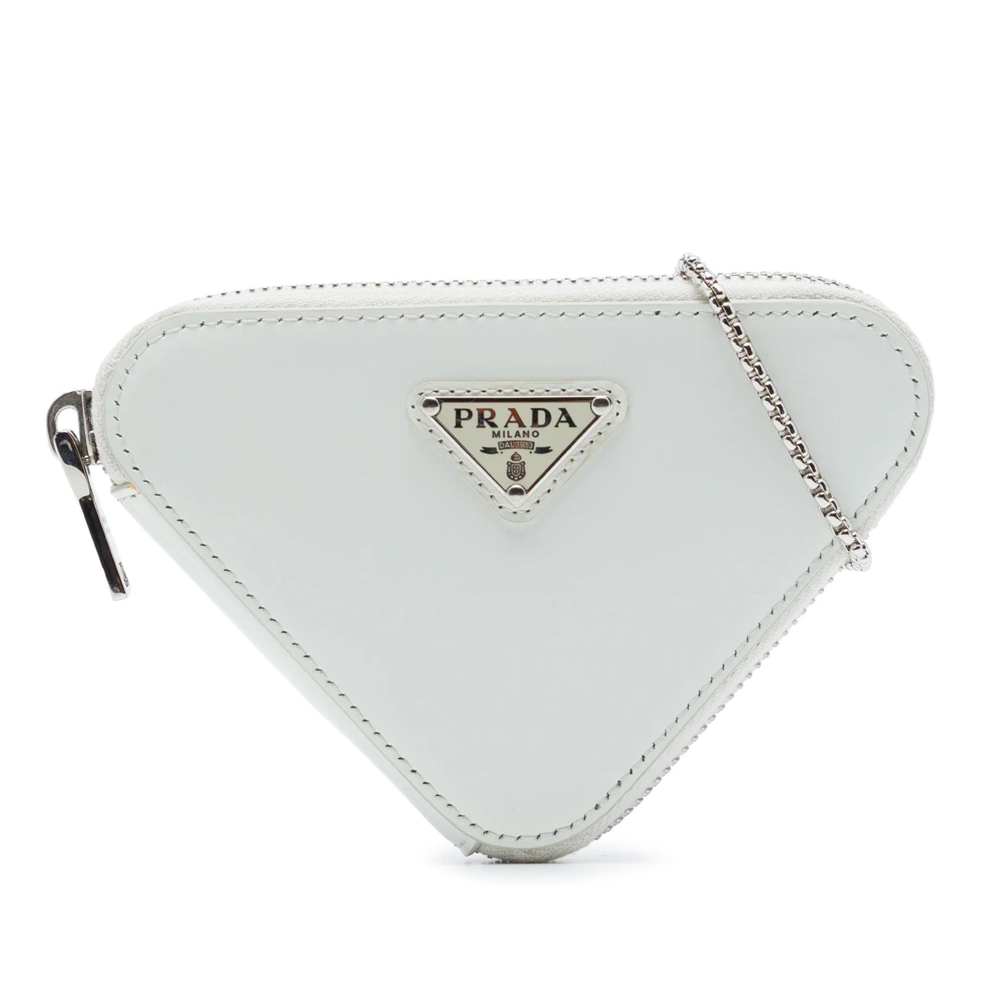 Triangle pony-style calfskin handbag