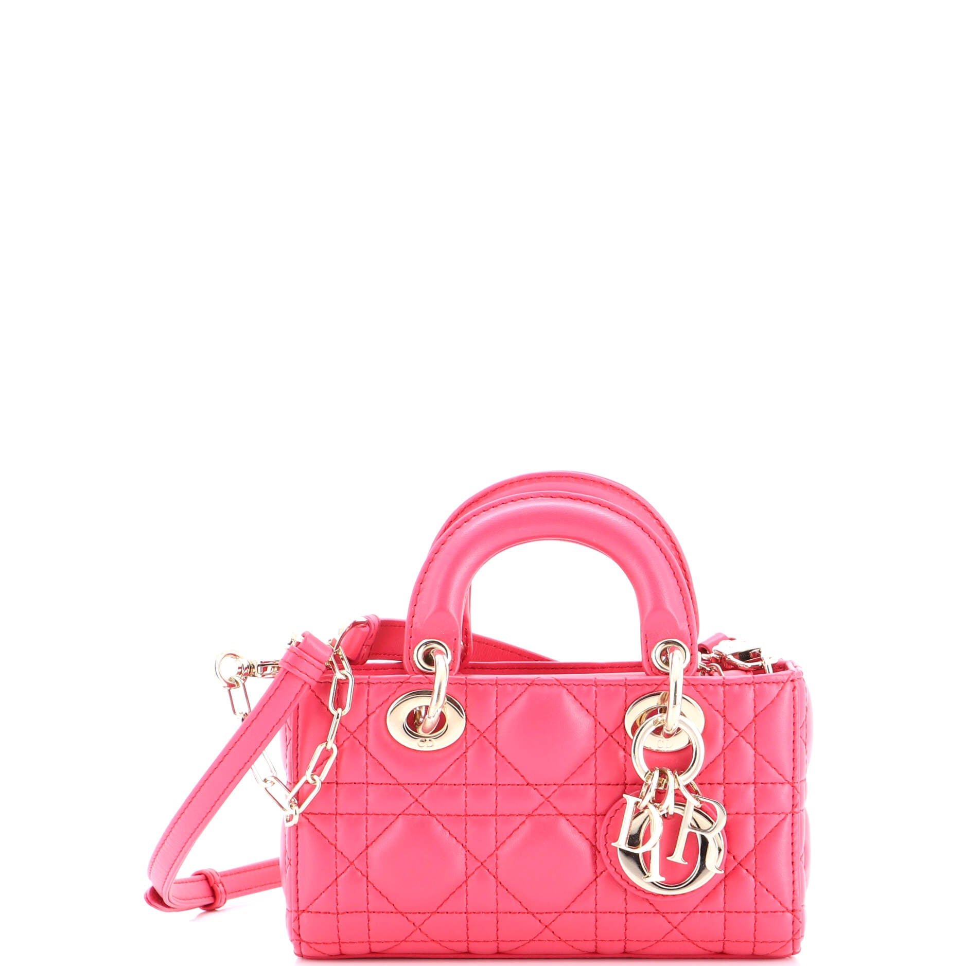 Dior Lady D-Joy Bag Cannage Quilt Lambskin Micro