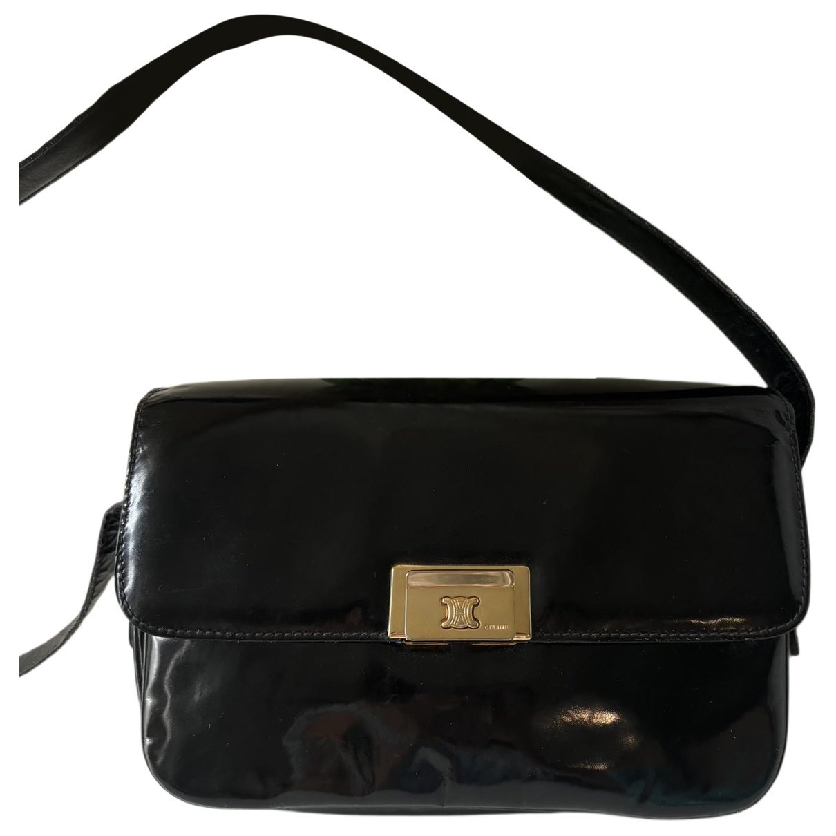 Triomphe patent leather handbag