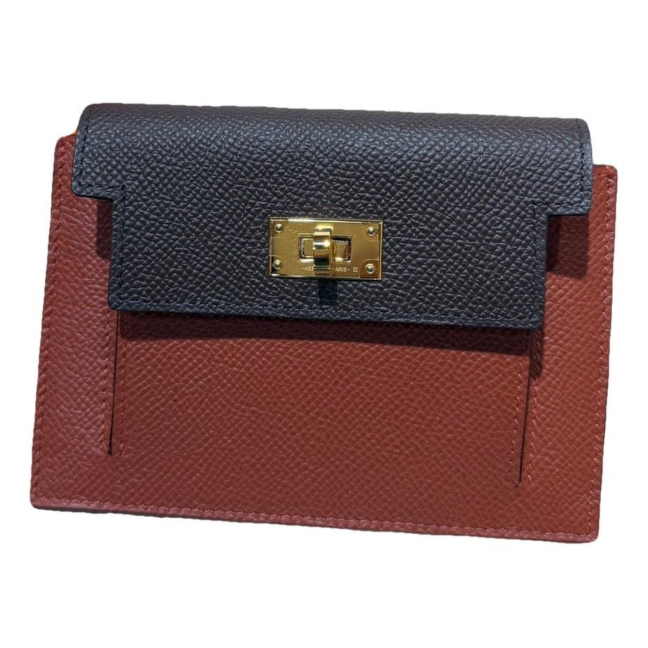 Leather clutch bag