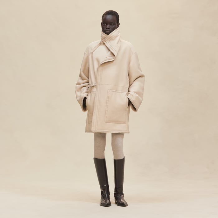 Beige Glaise Reversible Coat