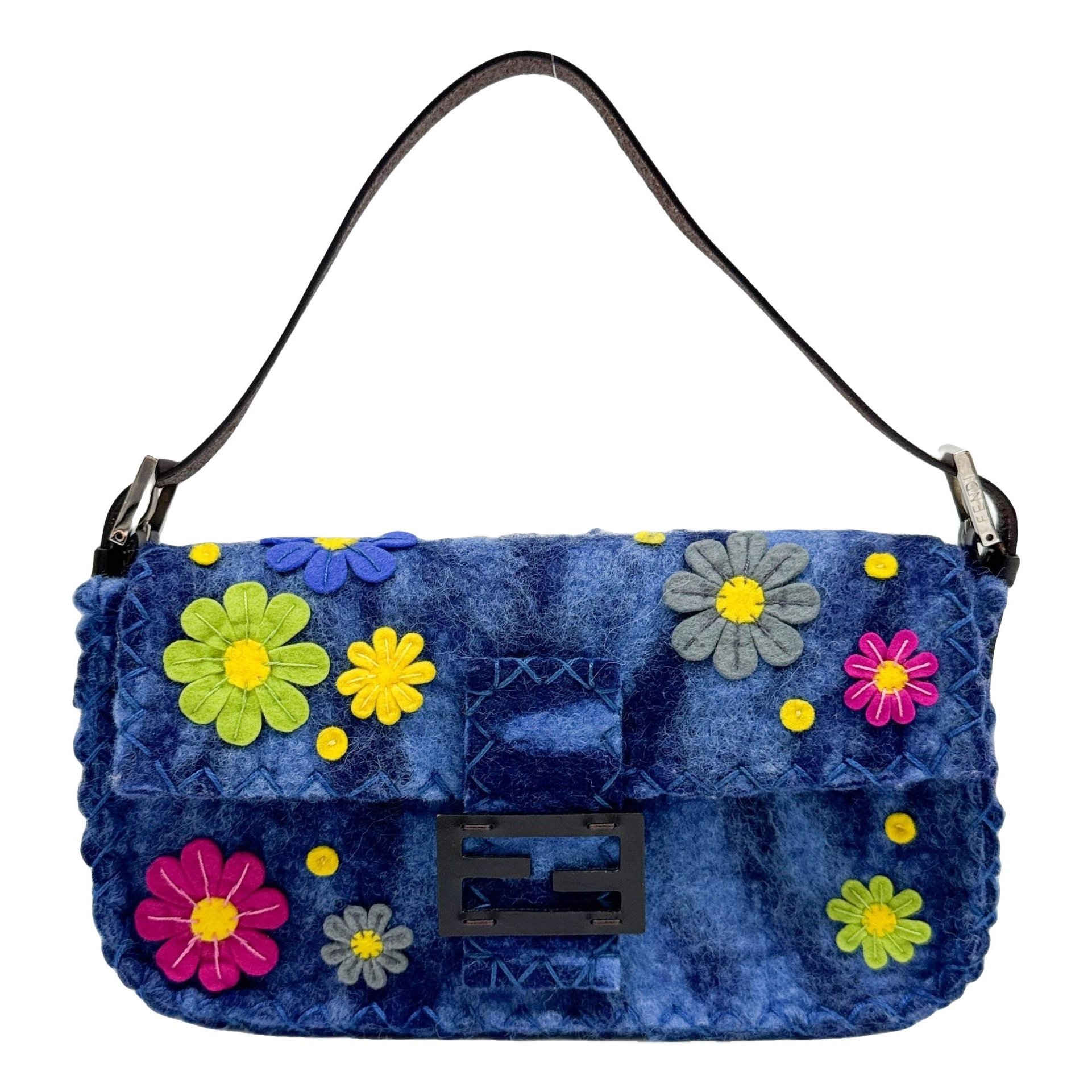 Baguette wool handbag