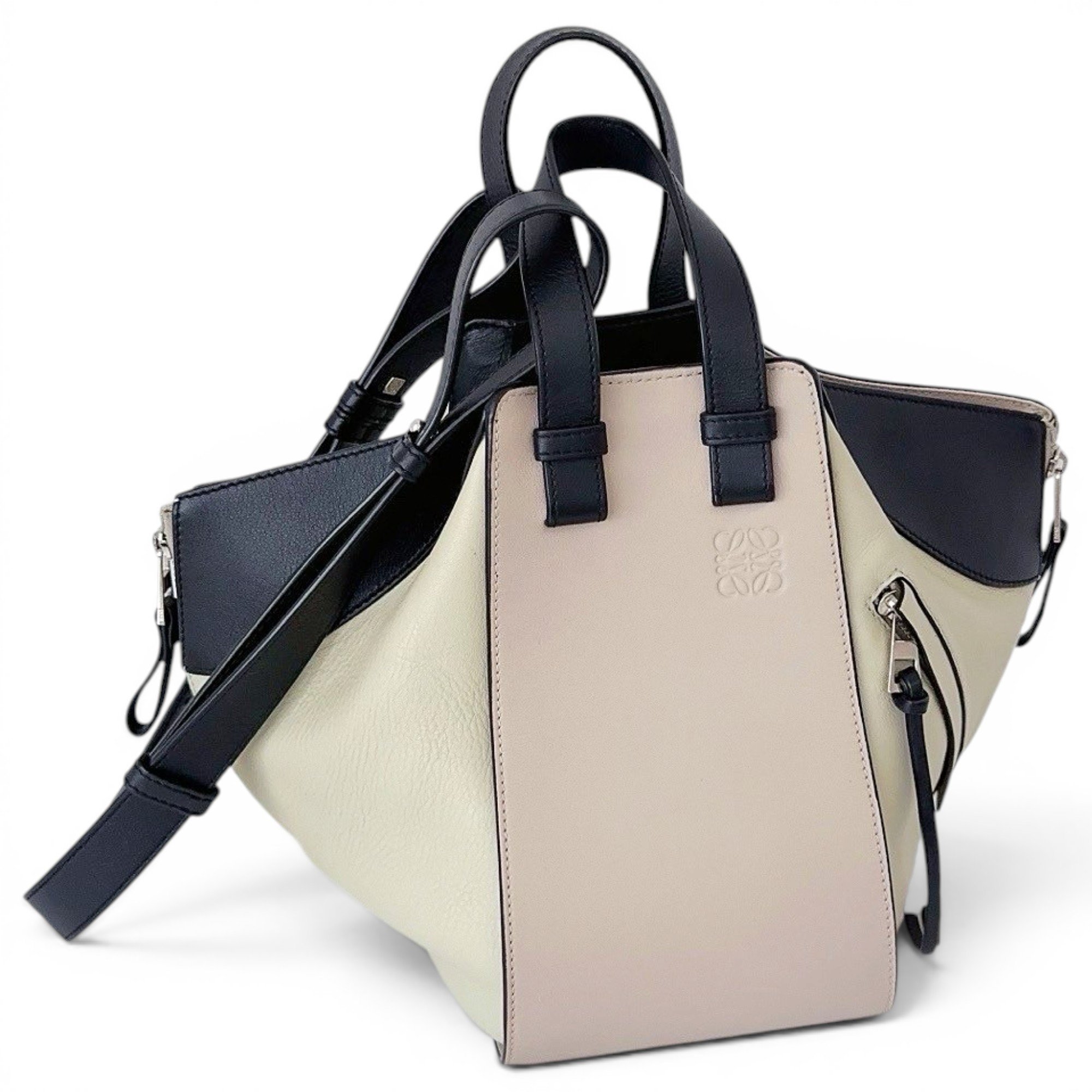Hammock leather handbag