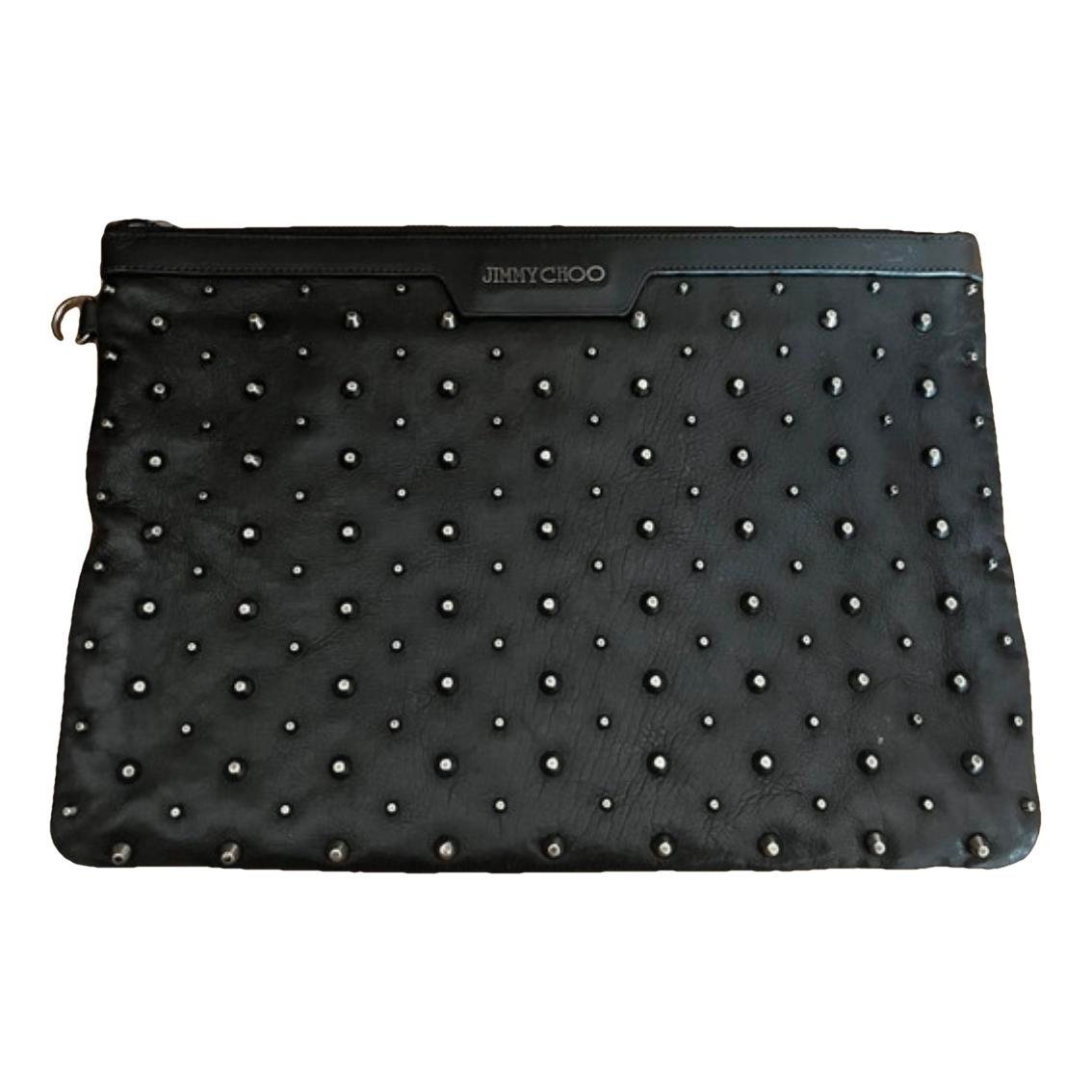 Leather clutch bag