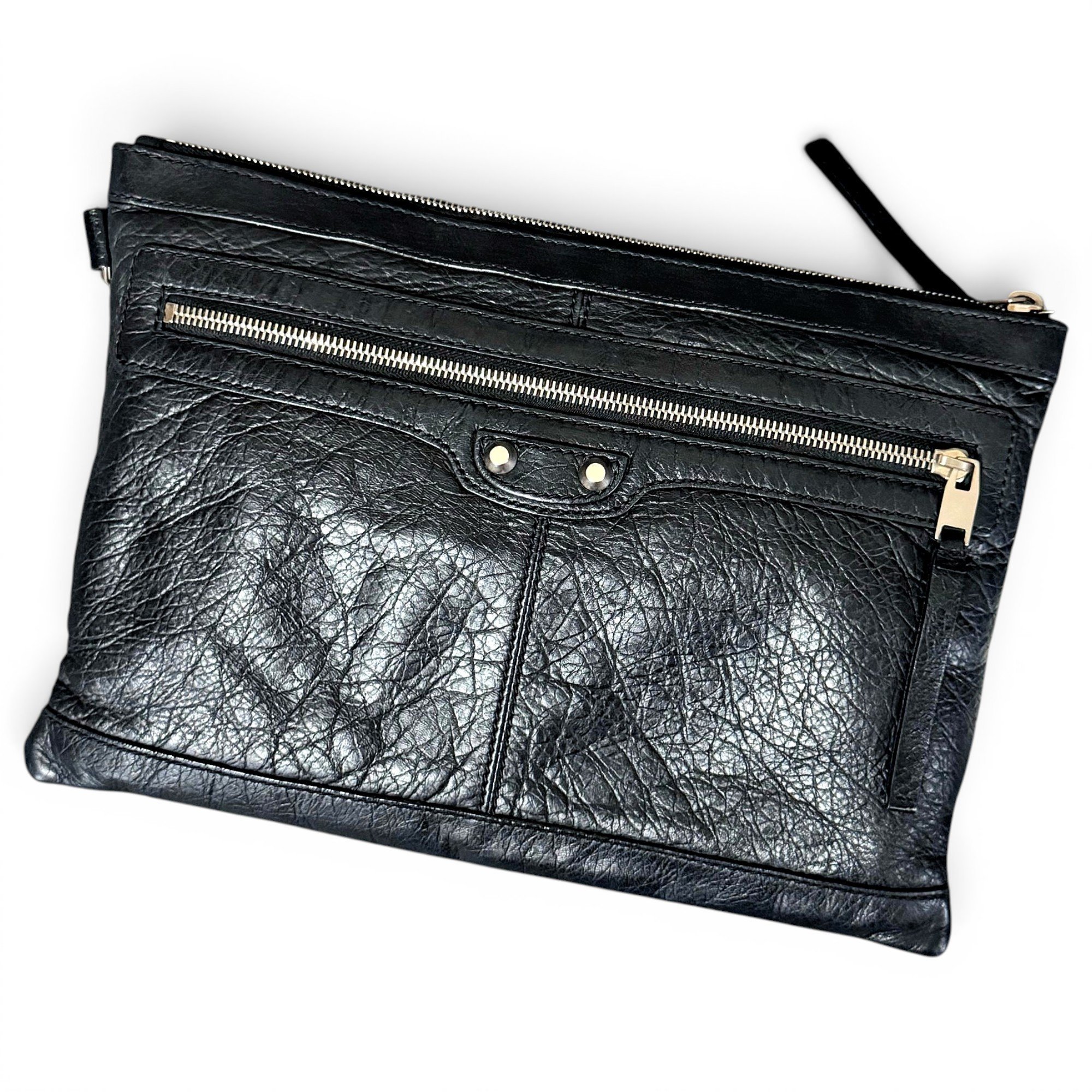 City Clip leather clutch bag