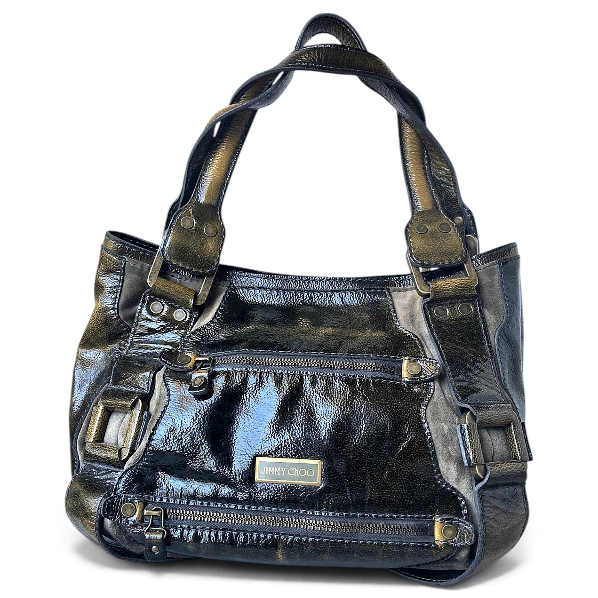 Patent leather handbag
