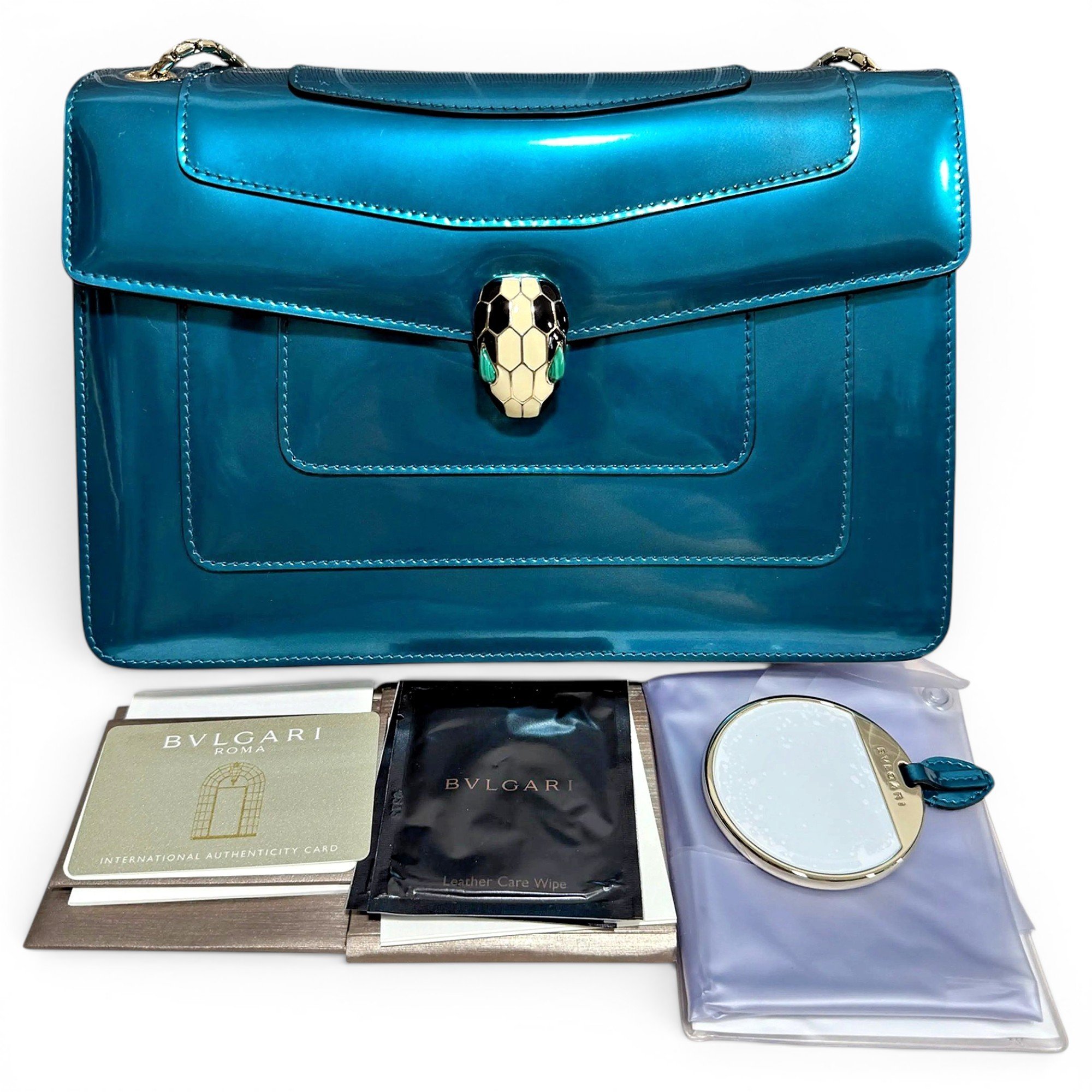 Serpenti leather handbag