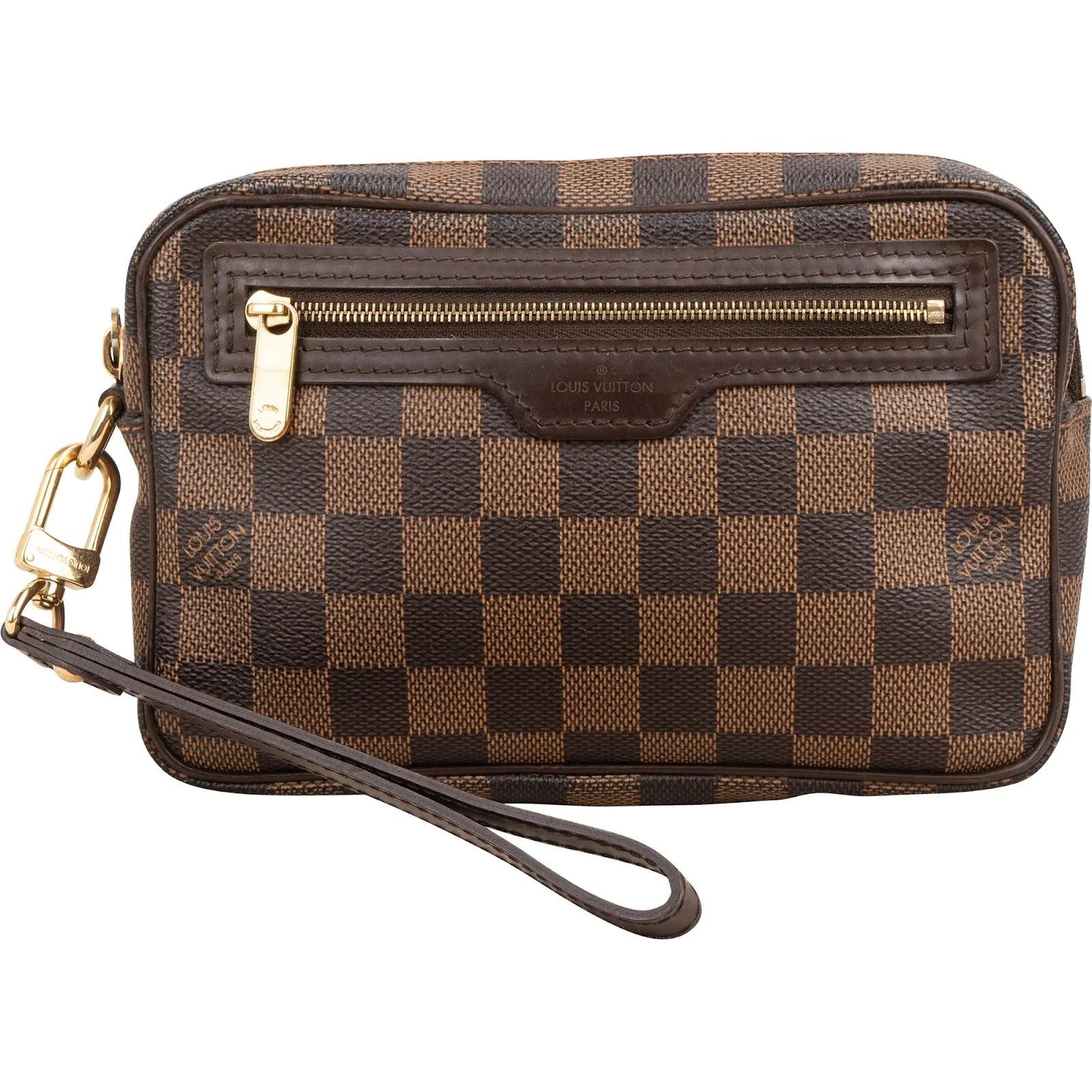 Leather clutch bag
